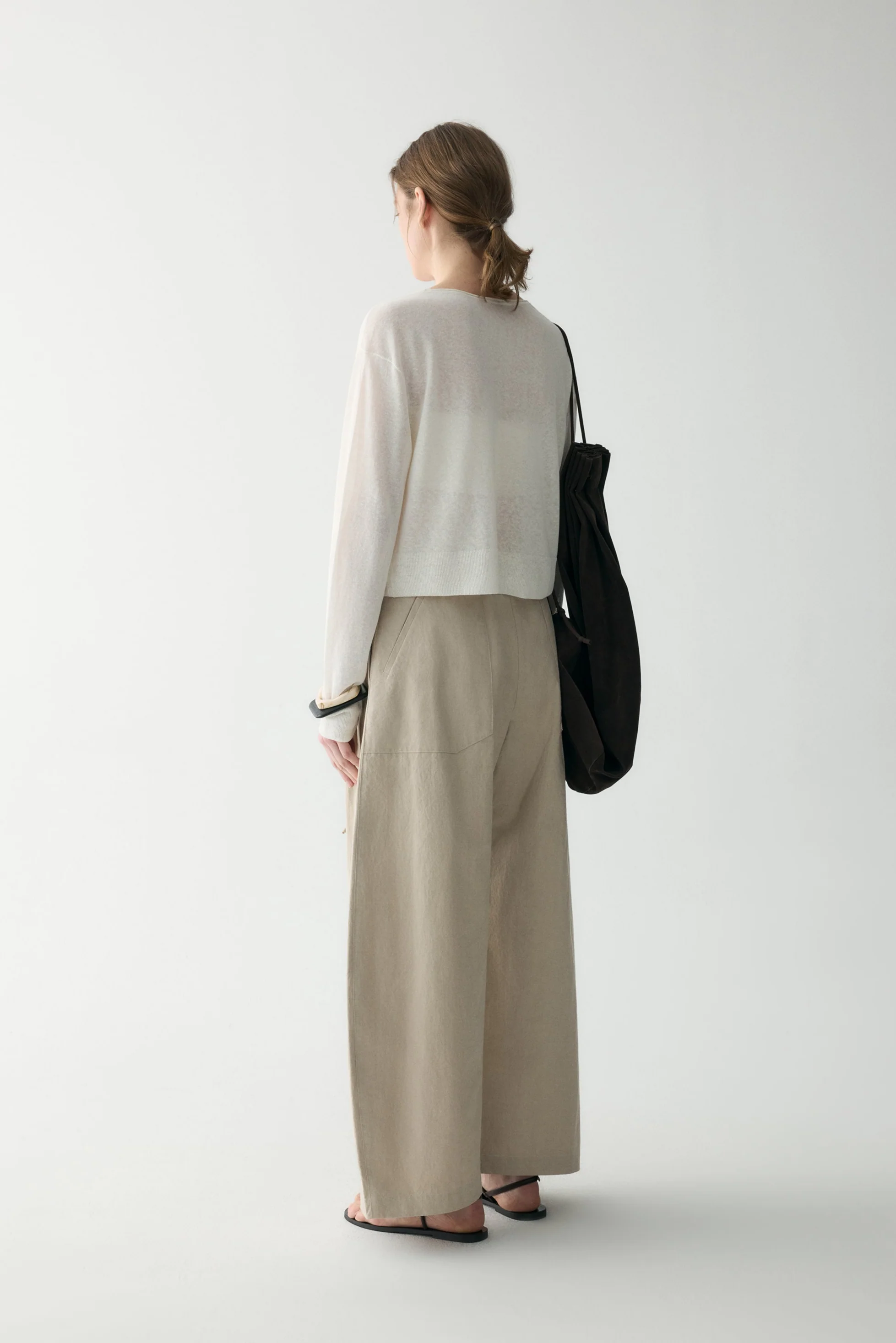 Tie-front Linen Cardigan - Image 5
