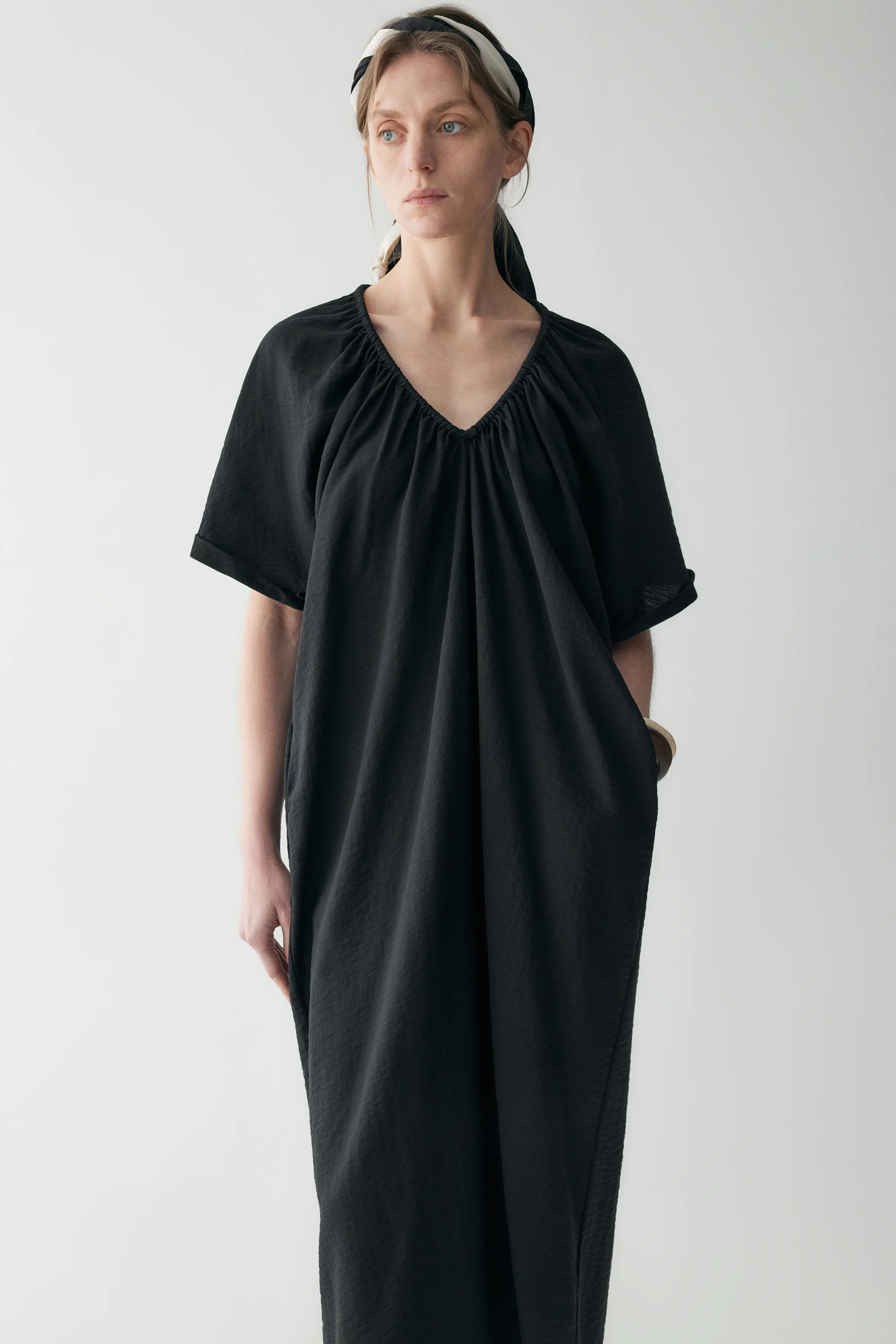 Drawstring V-neck Dress - Image 20