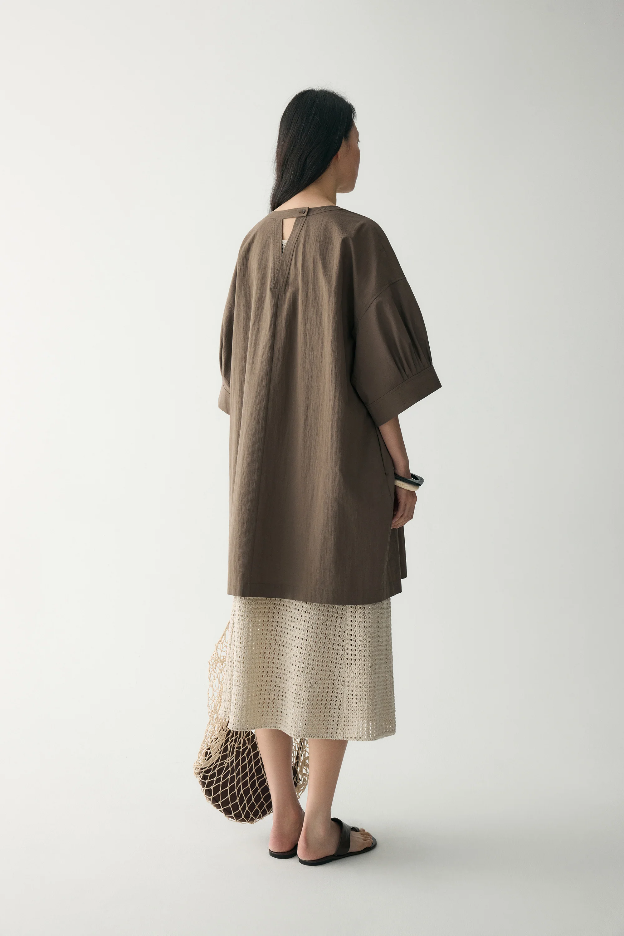 Cotton Pleated Mini Dress - Image 20