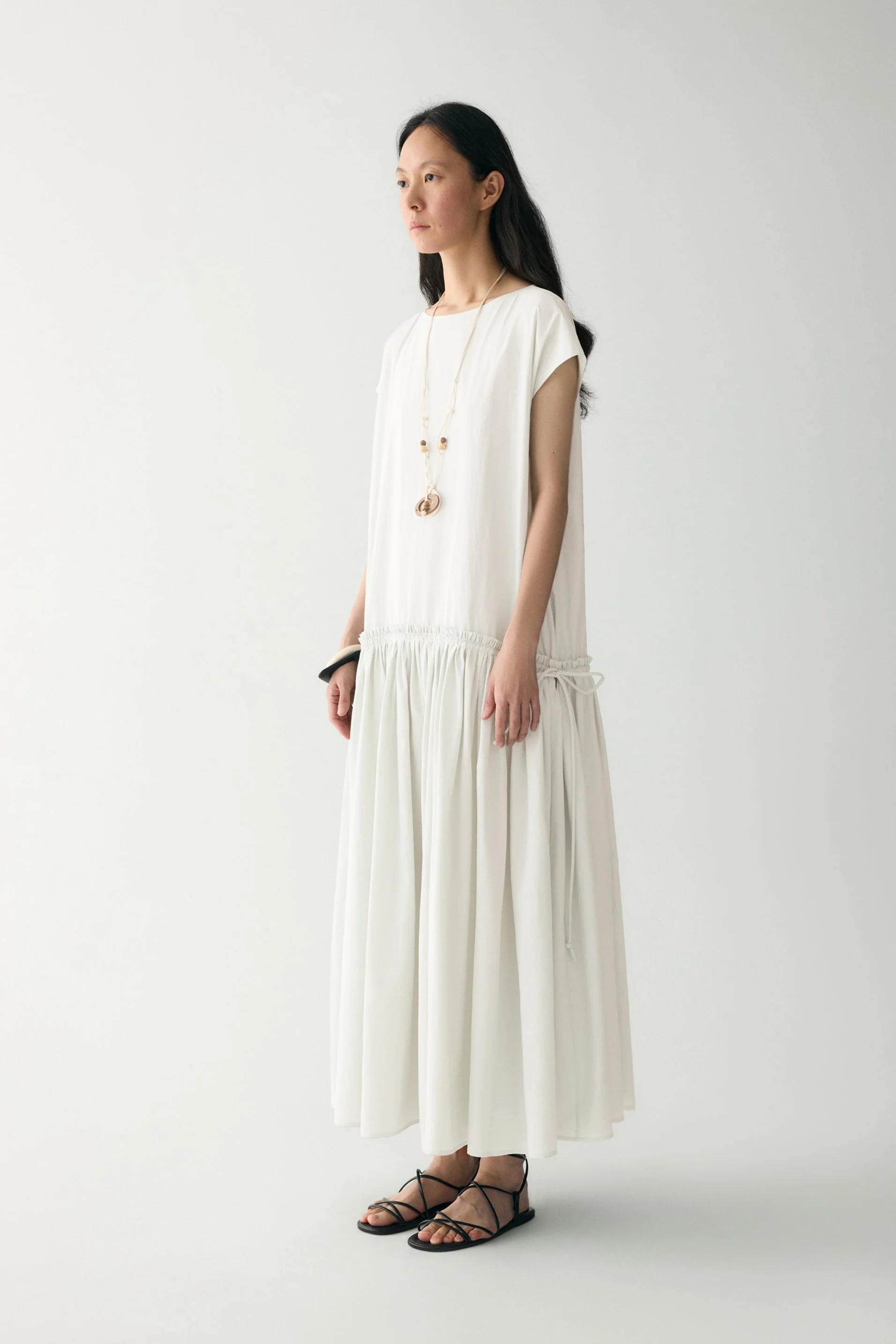 Cotton Pleated Maxi Dress - Image 19