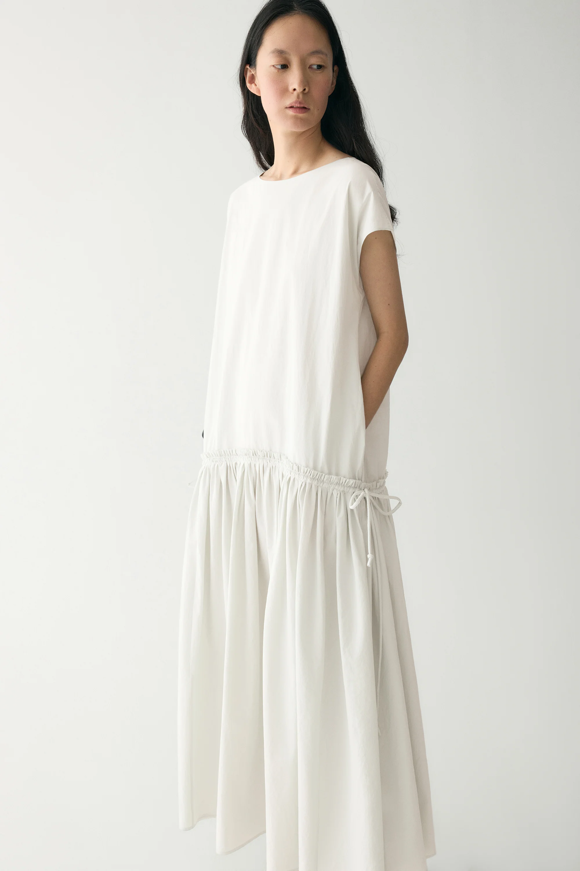 Cotton Pleated Maxi Dress - Image 20