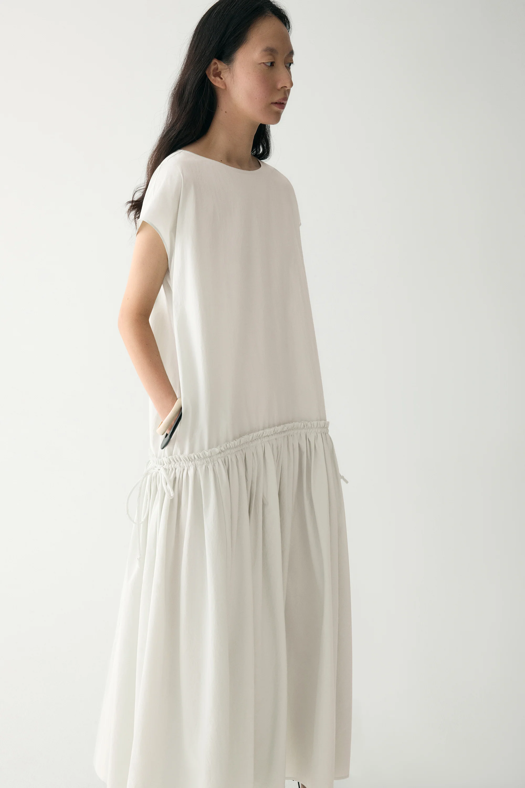 Cotton Pleated Maxi Dress - Image 21