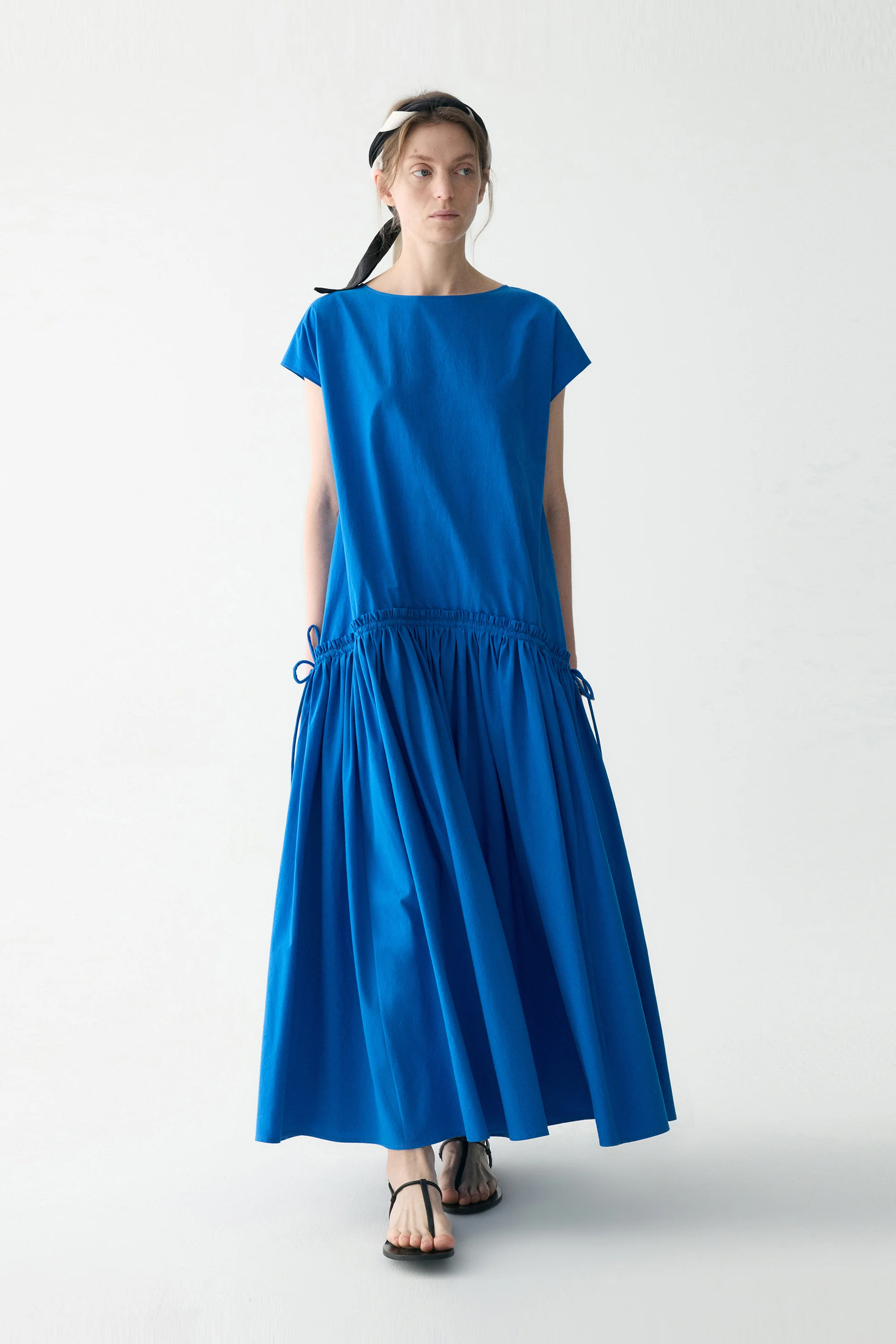 Cotton Pleated Maxi Dress - Image 3