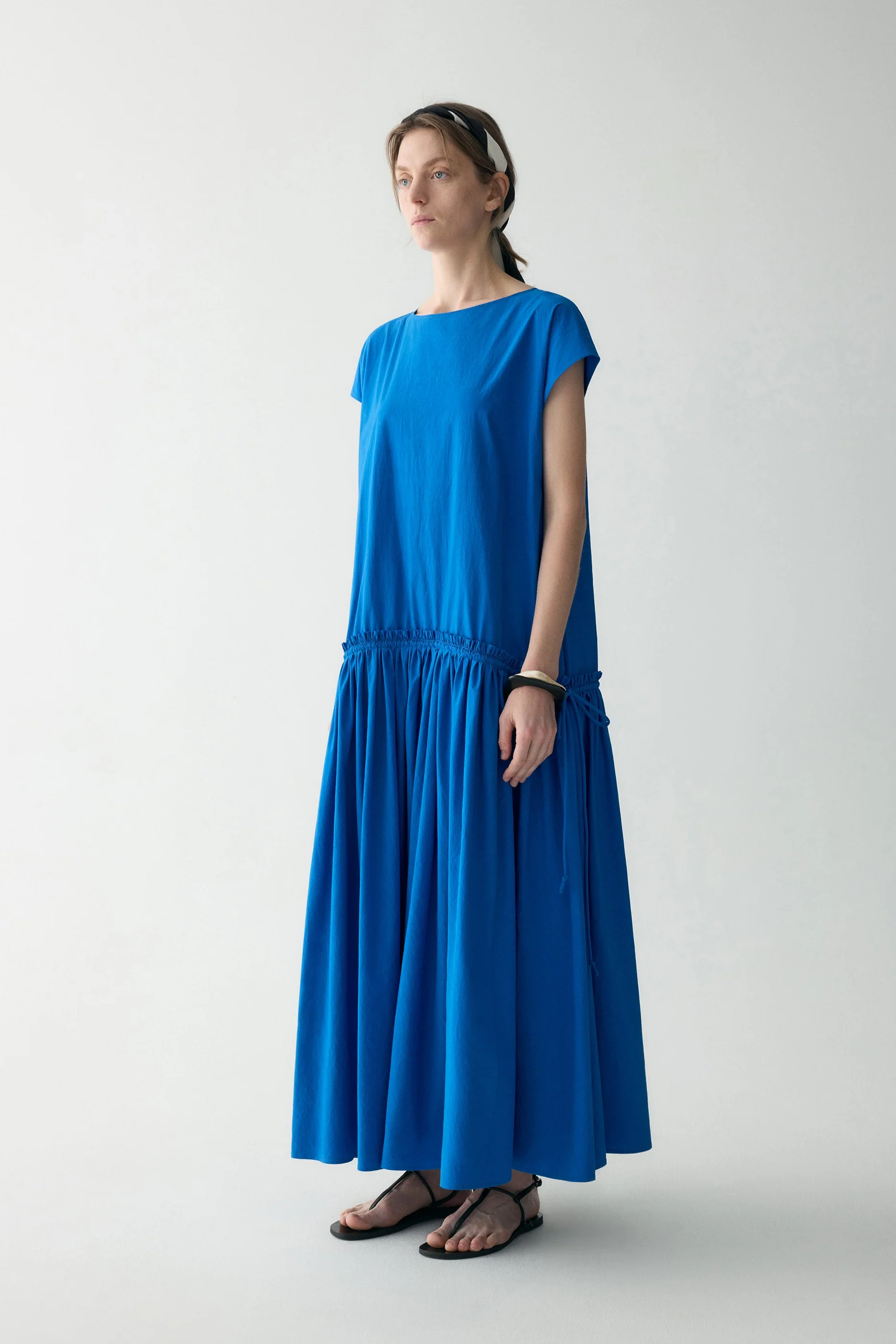 Cotton Pleated Maxi Dress - Image 4