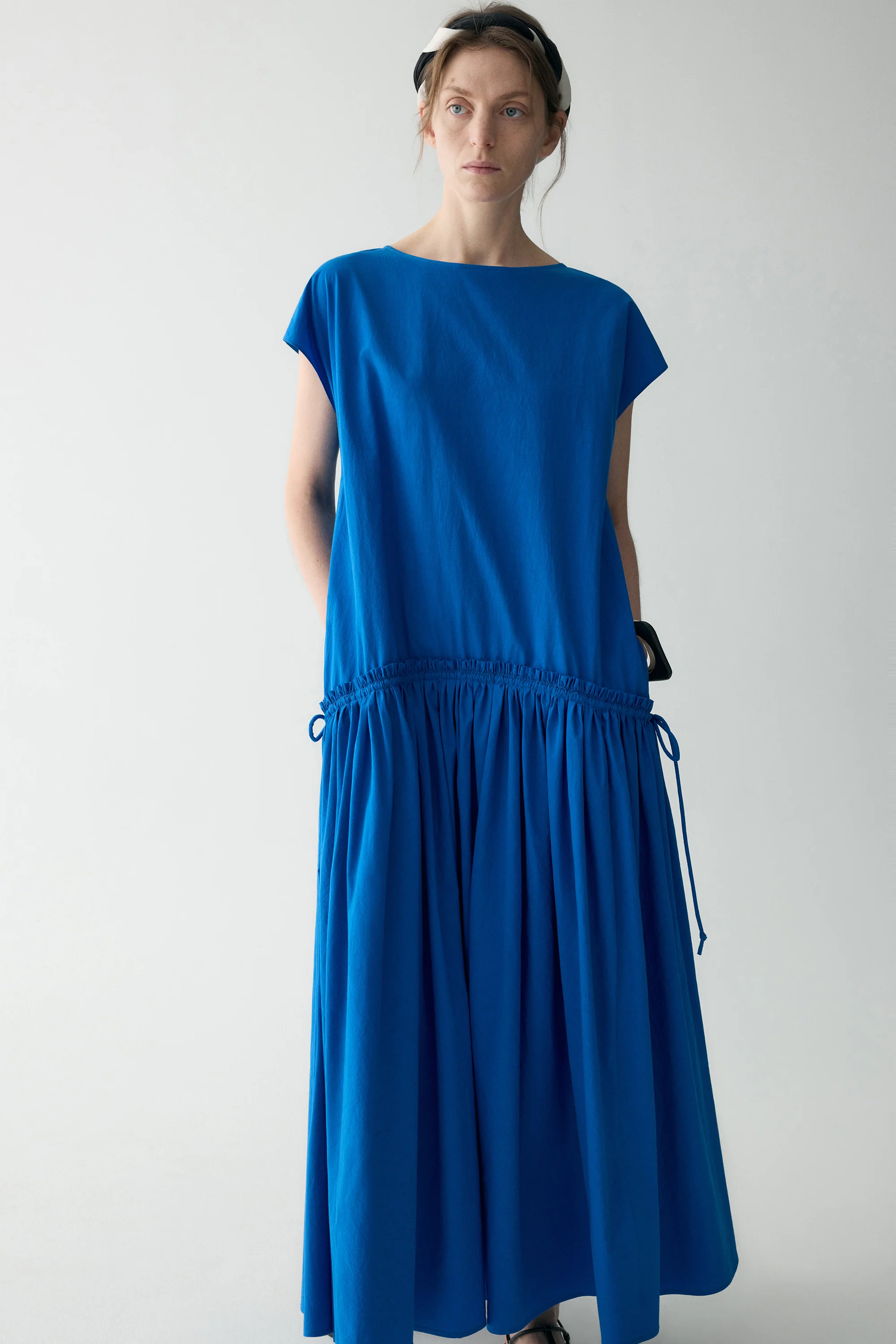 Cotton Pleated Maxi Dress - Image 6