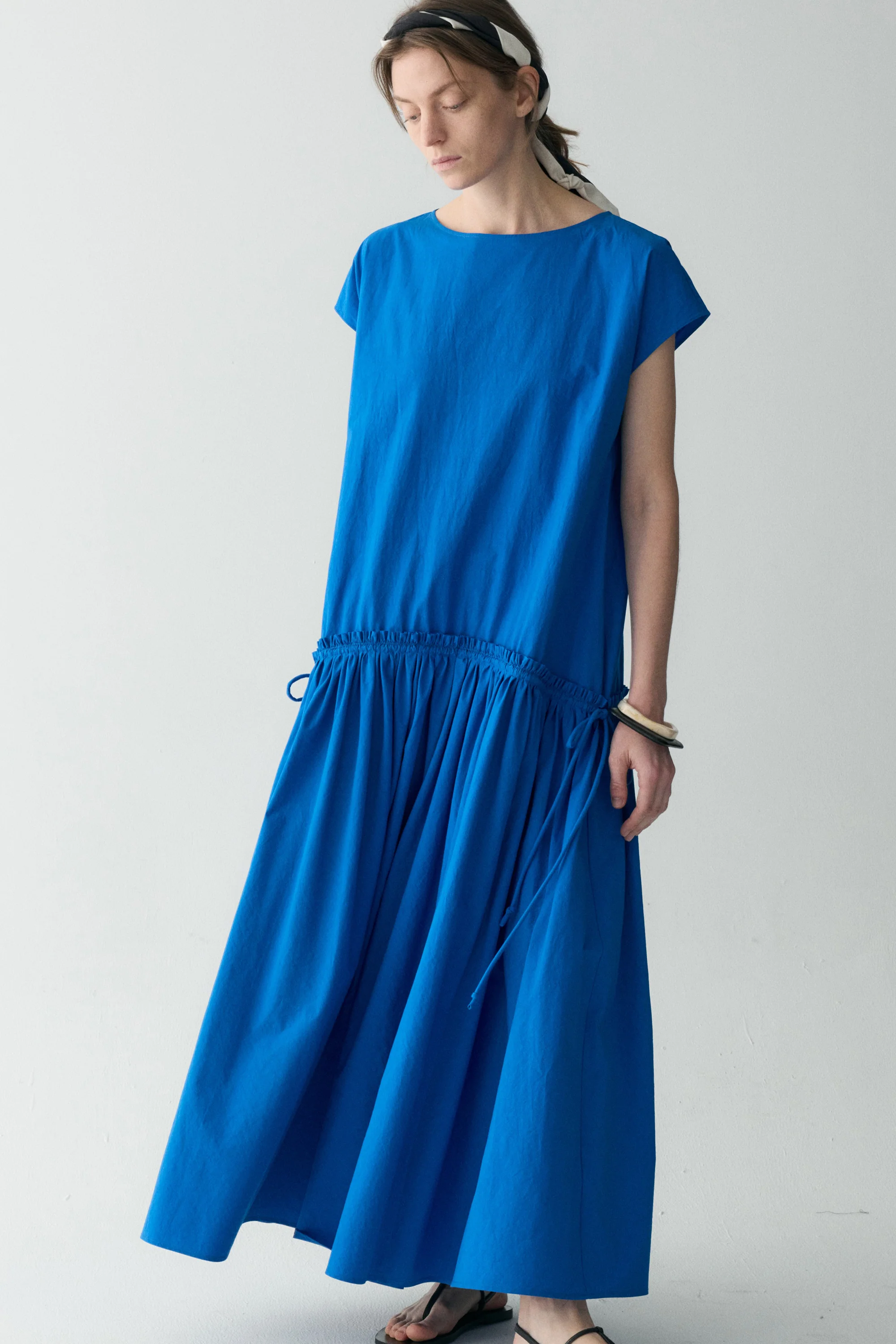 Cotton Pleated Maxi Dress - Image 7
