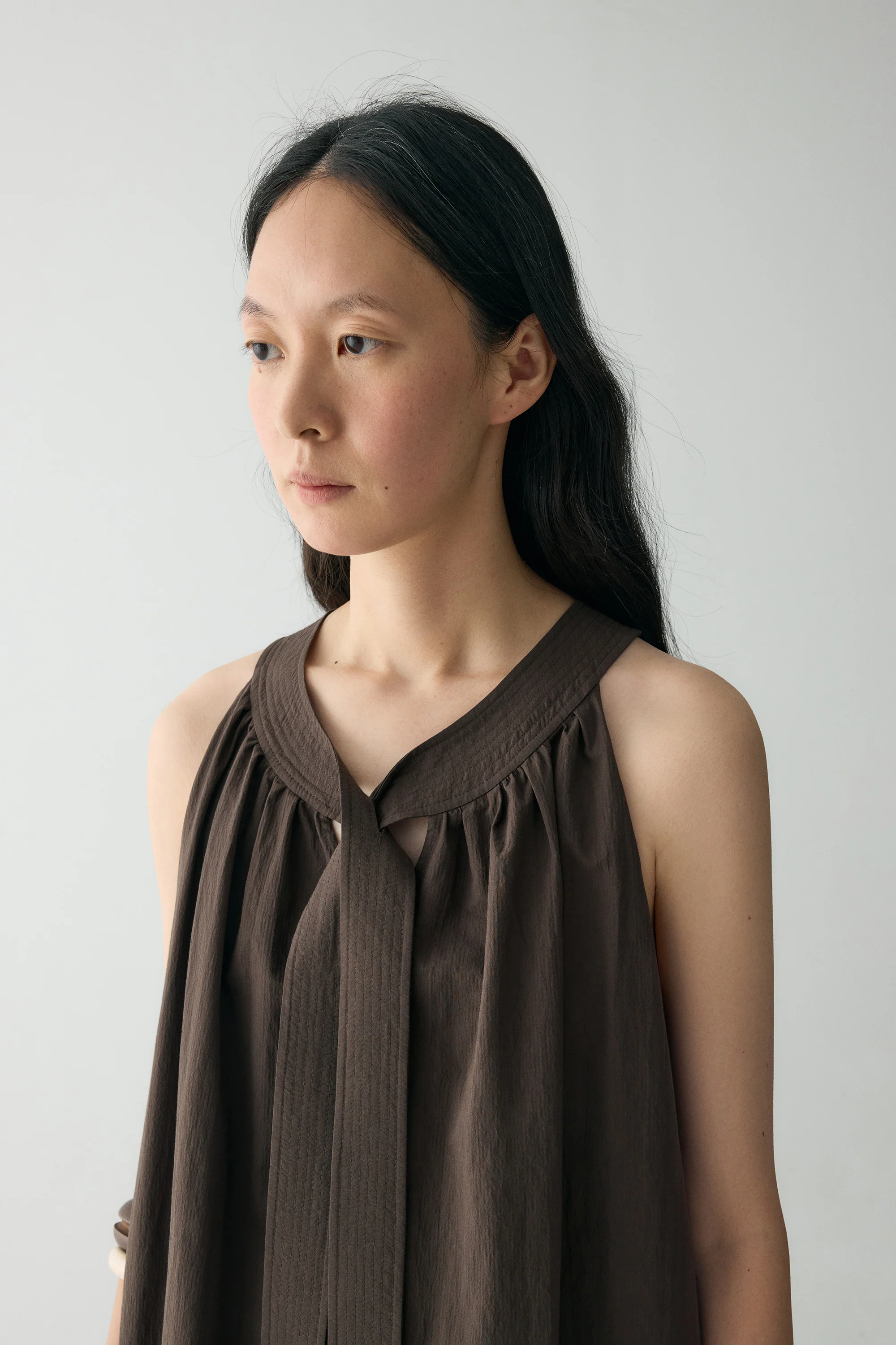 Neck-tie Cotton Dress - Image 10