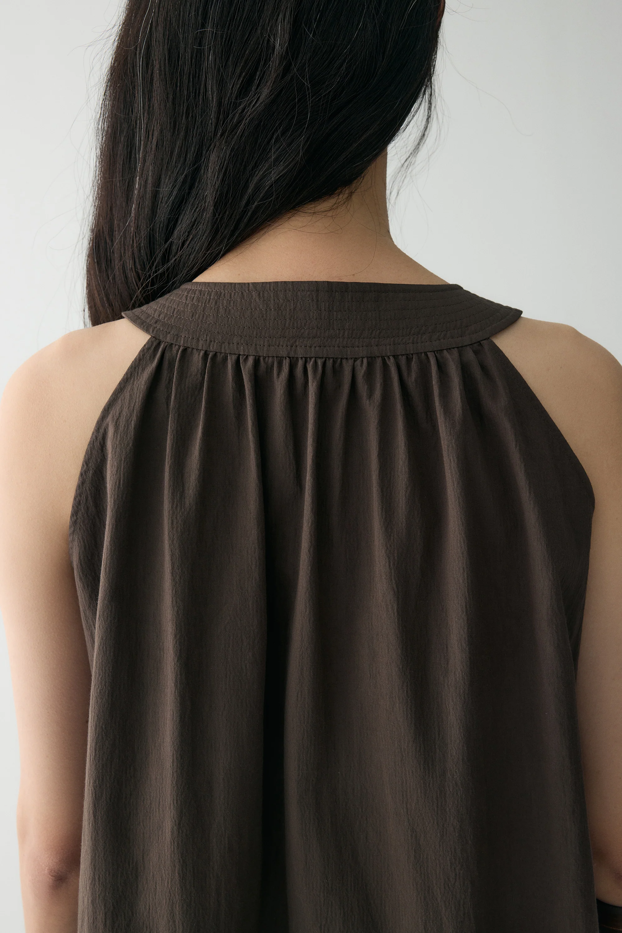 Neck-tie Cotton Dress - Image 12