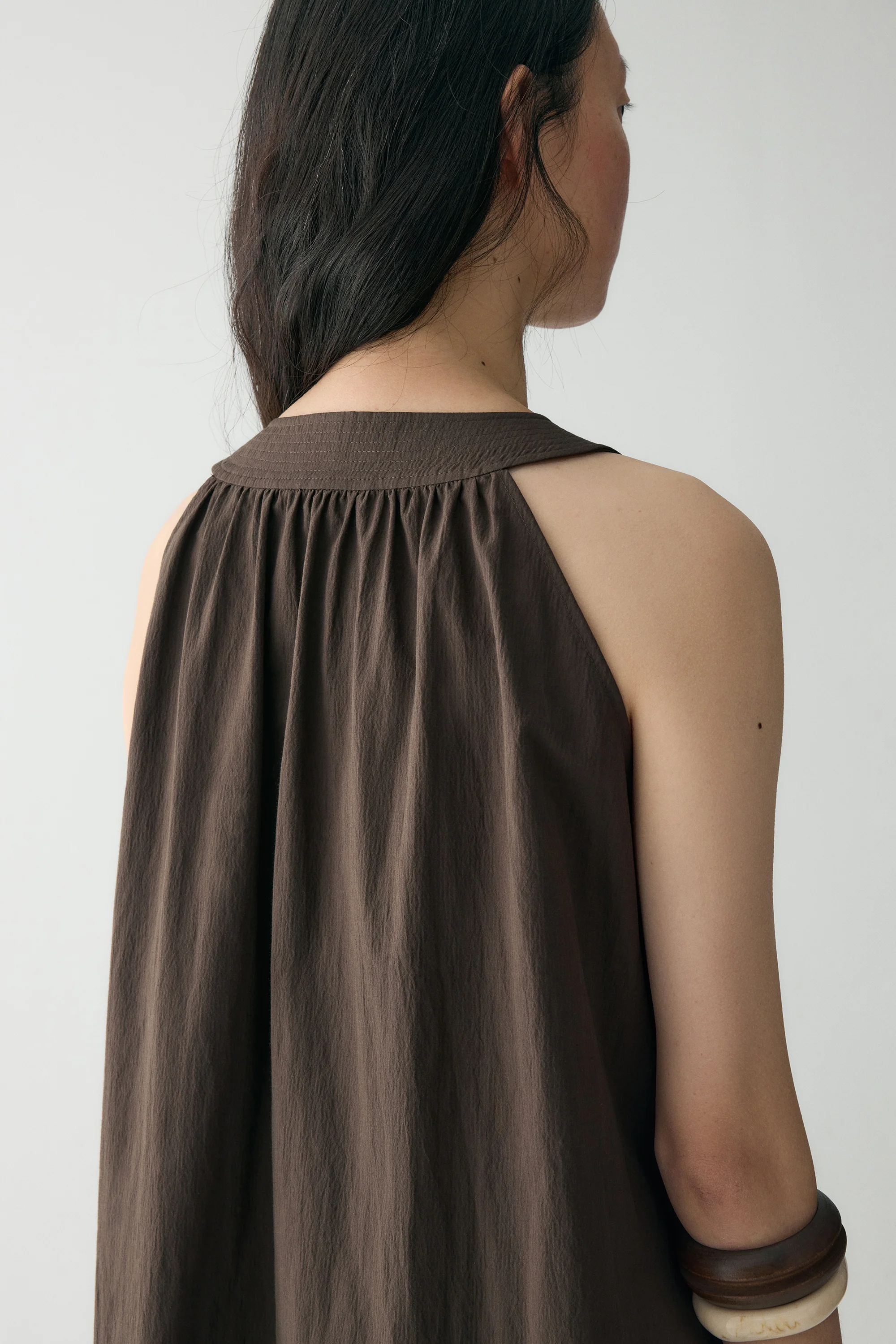 Neck-tie Cotton Dress - Image 13