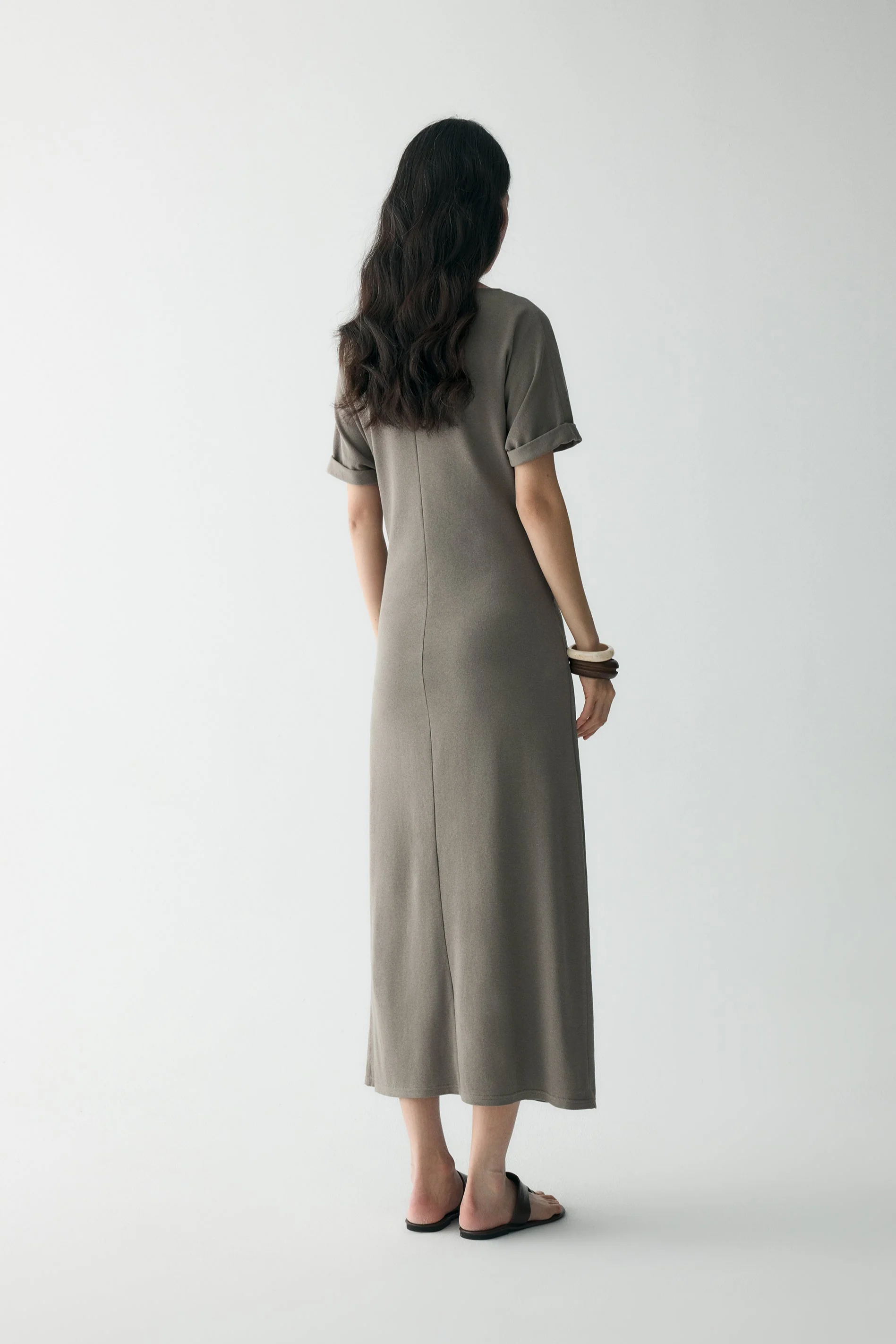 Twist-knot Cotton-linen Dress - Image 4