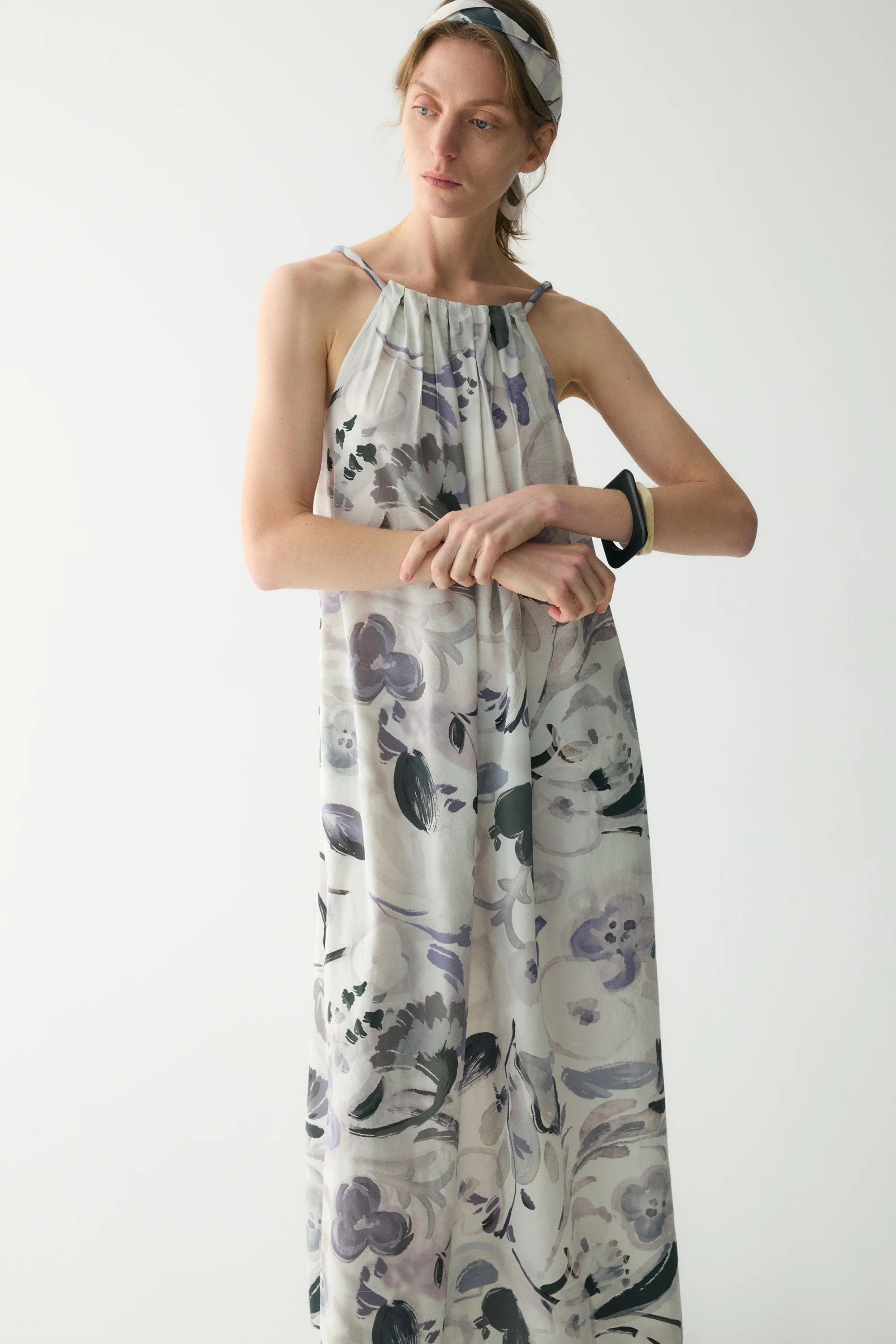 Ink-printed Silk Dress - Image 5
