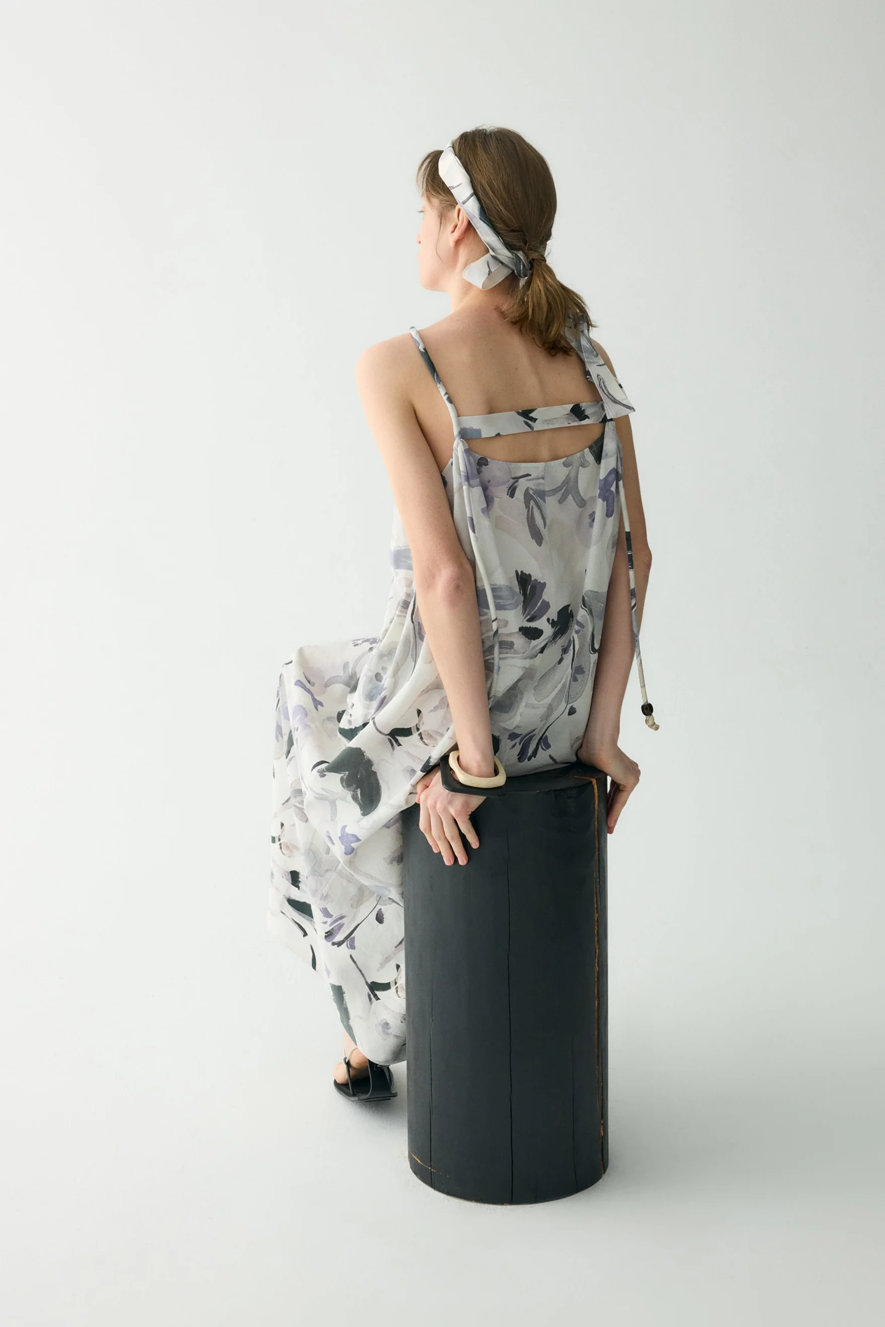 Ink-printed Silk Dress - Image 6