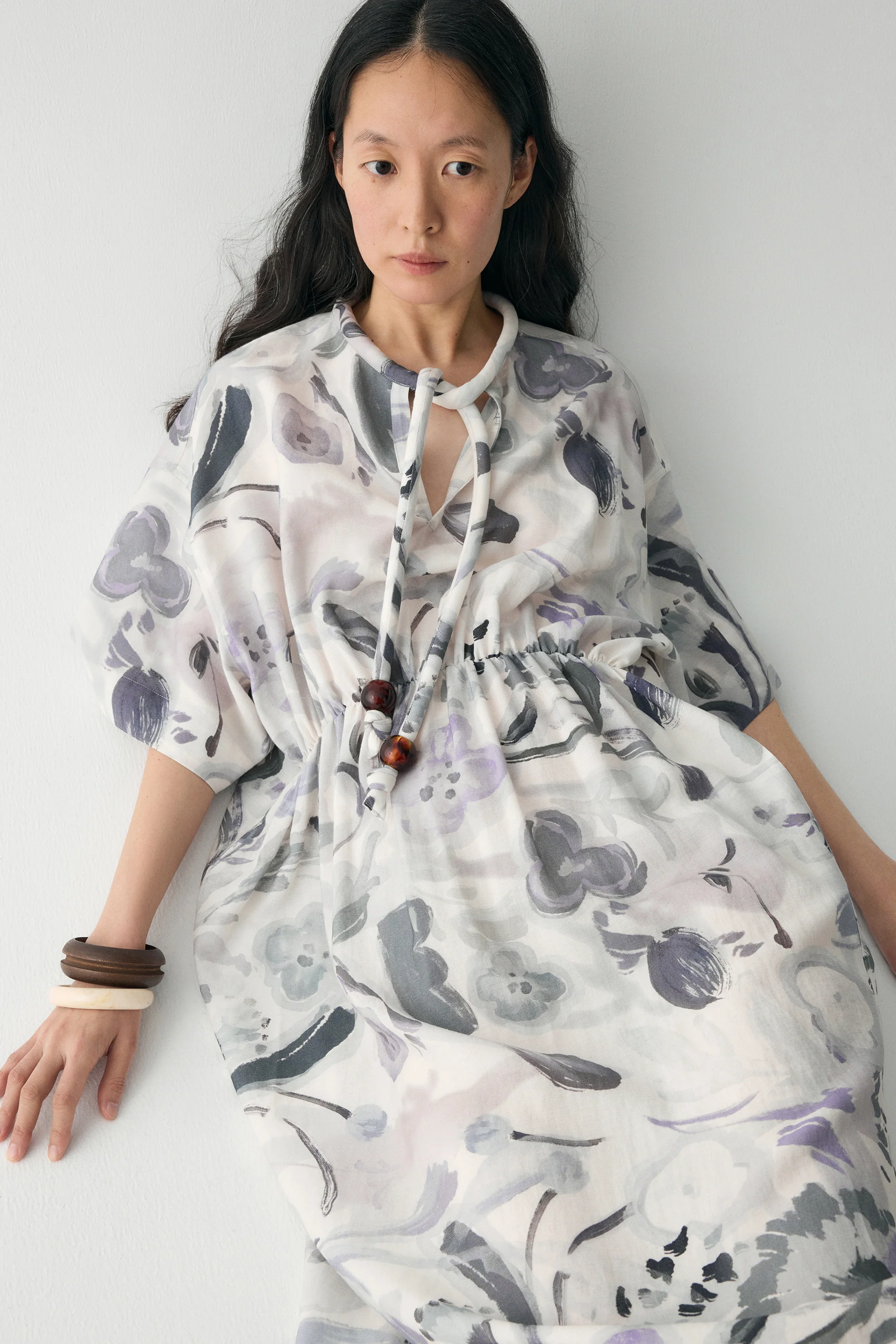 Ink-printed Midi Dress - Image 10