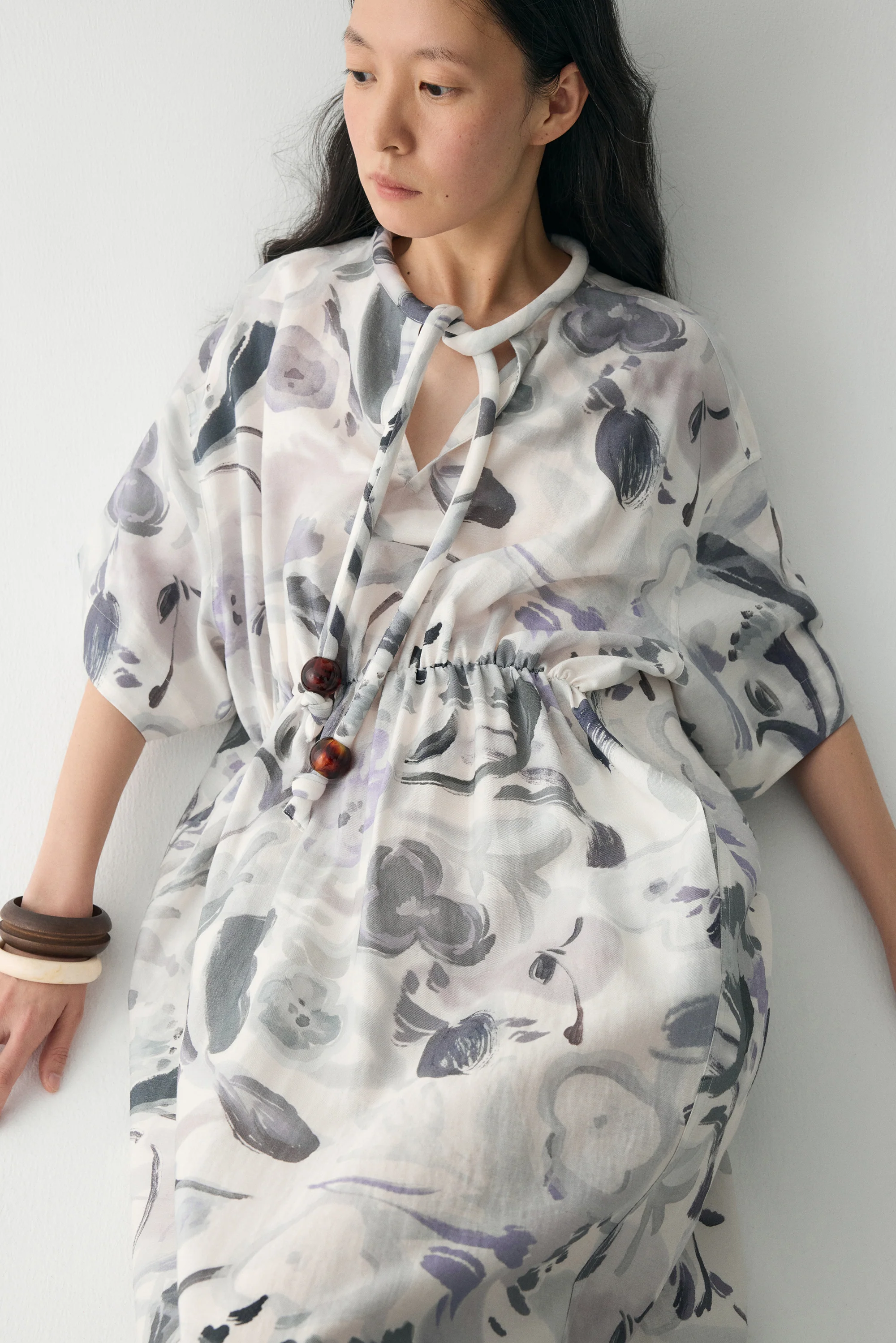 Ink-printed Midi Dress - Image 11
