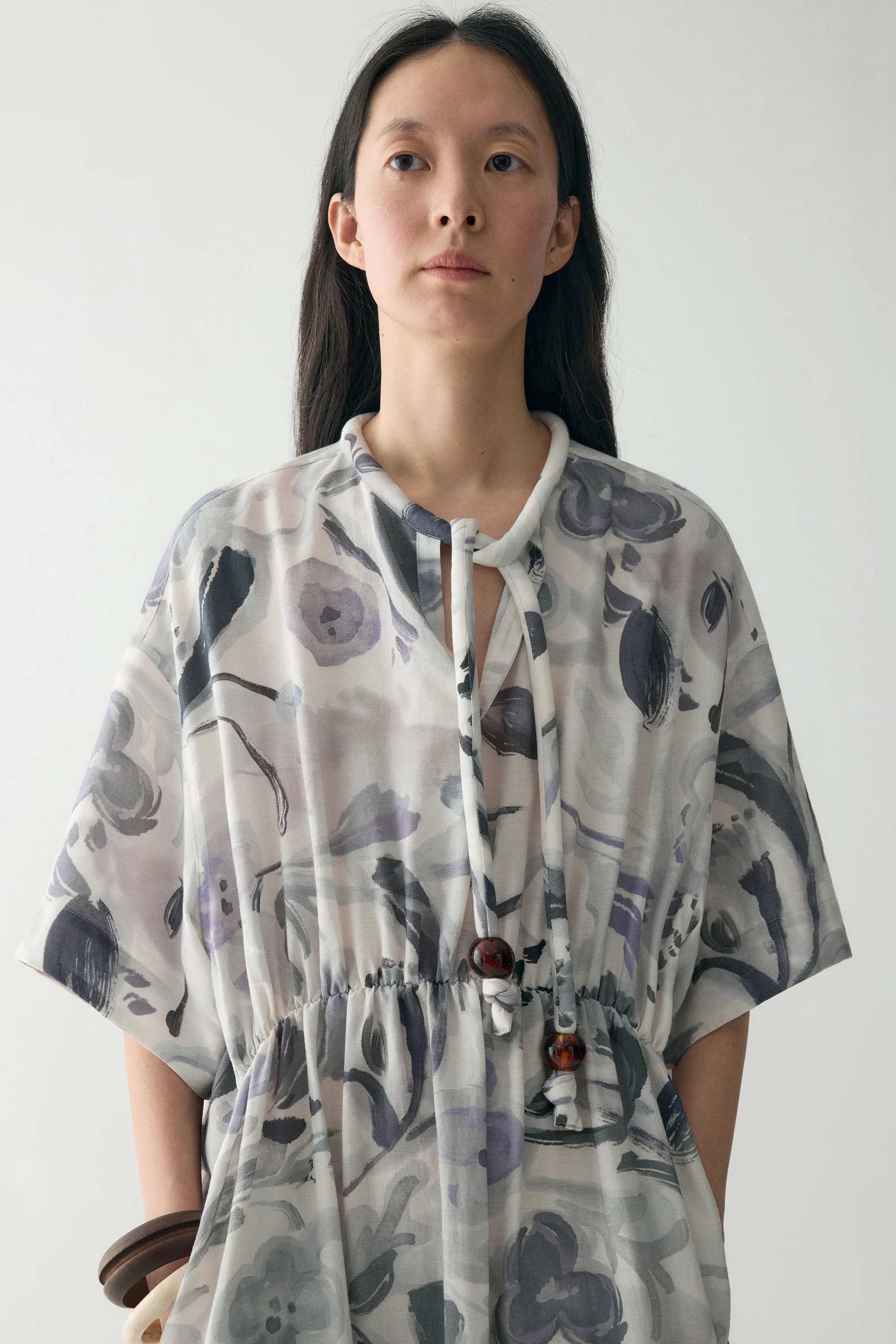 Ink-printed Midi Dress - Image 12