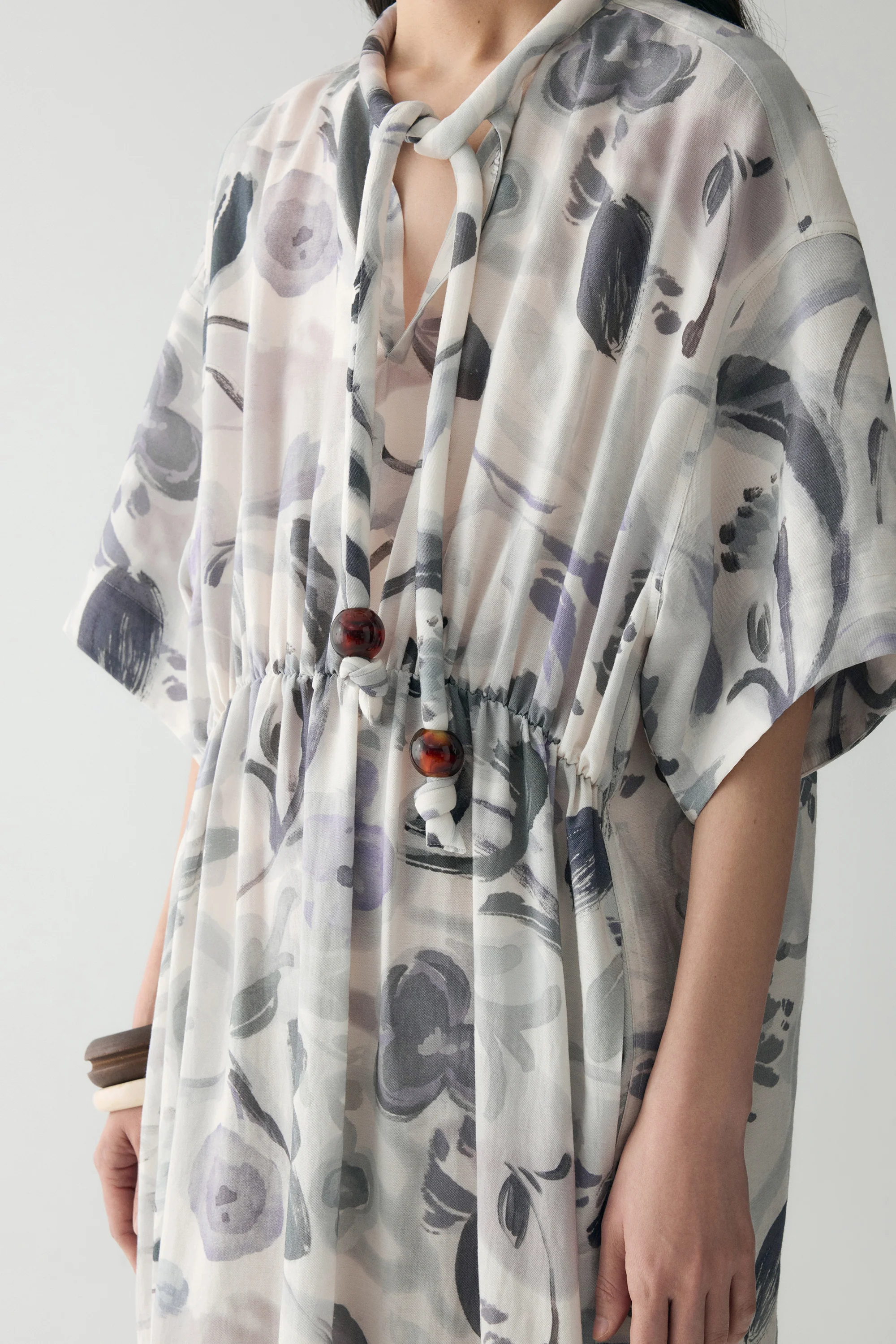 Ink-printed Midi Dress - Image 14