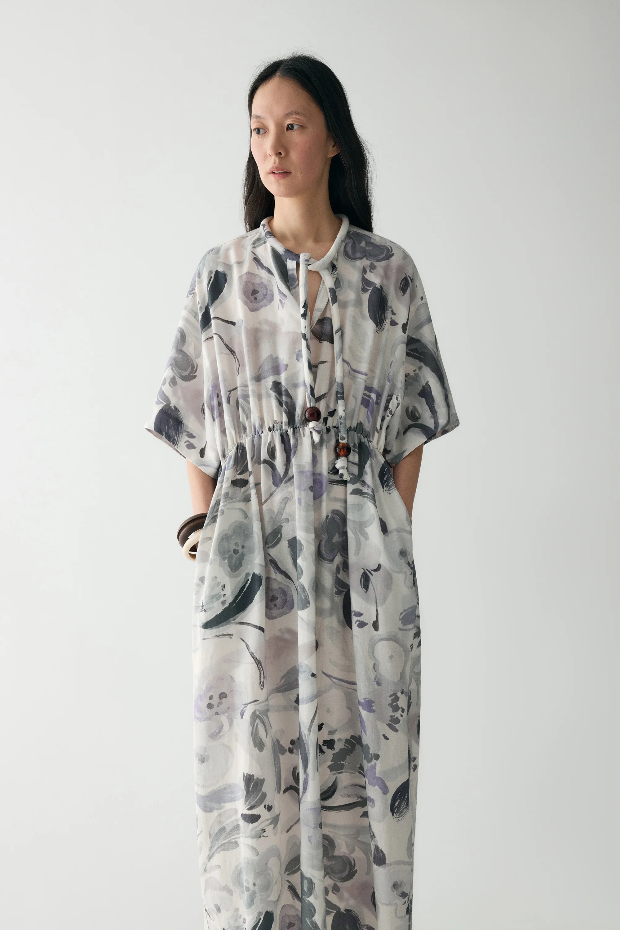 Ink-printed Midi Dress - Image 9