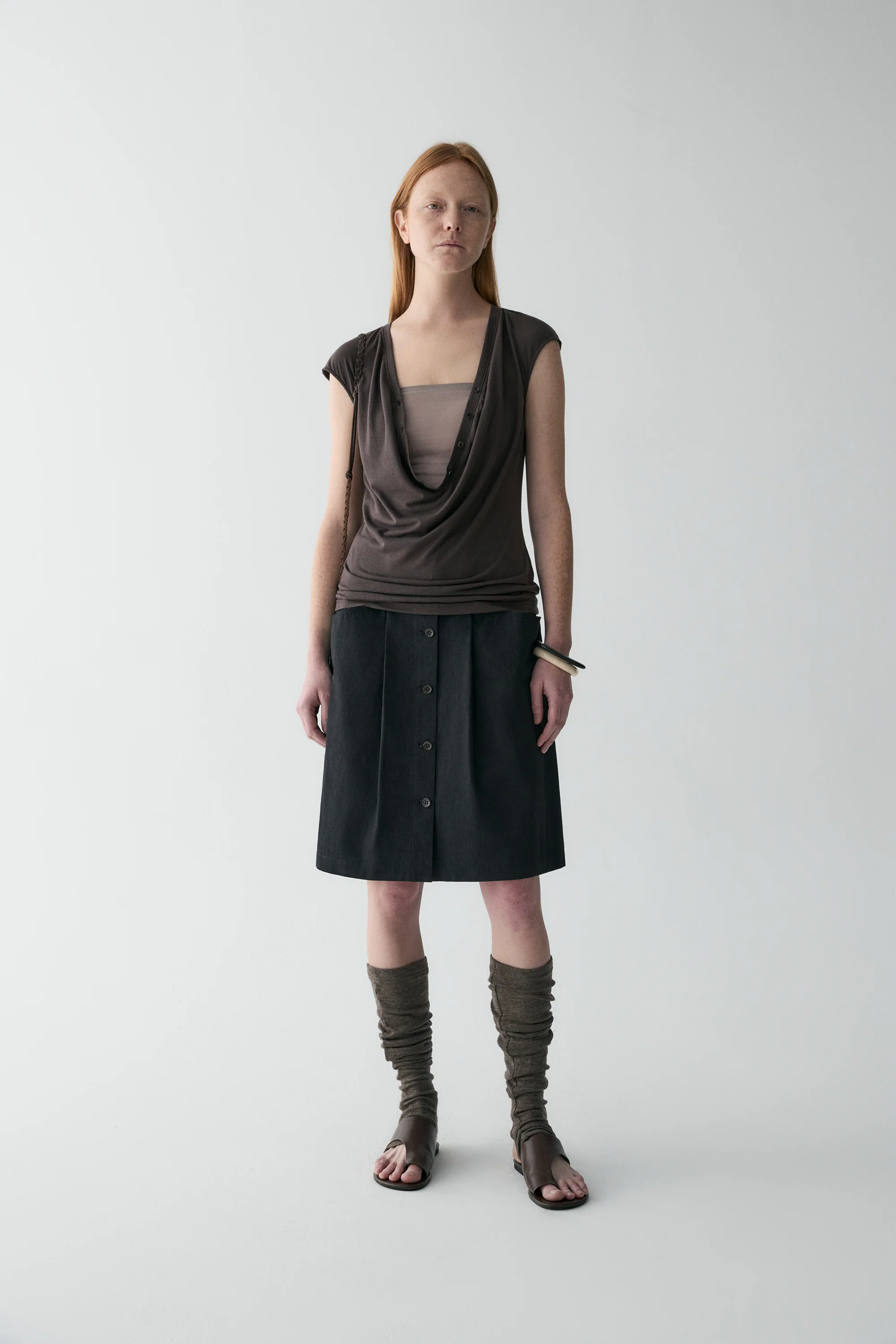 Two-way Collar T-shirt - Image 14