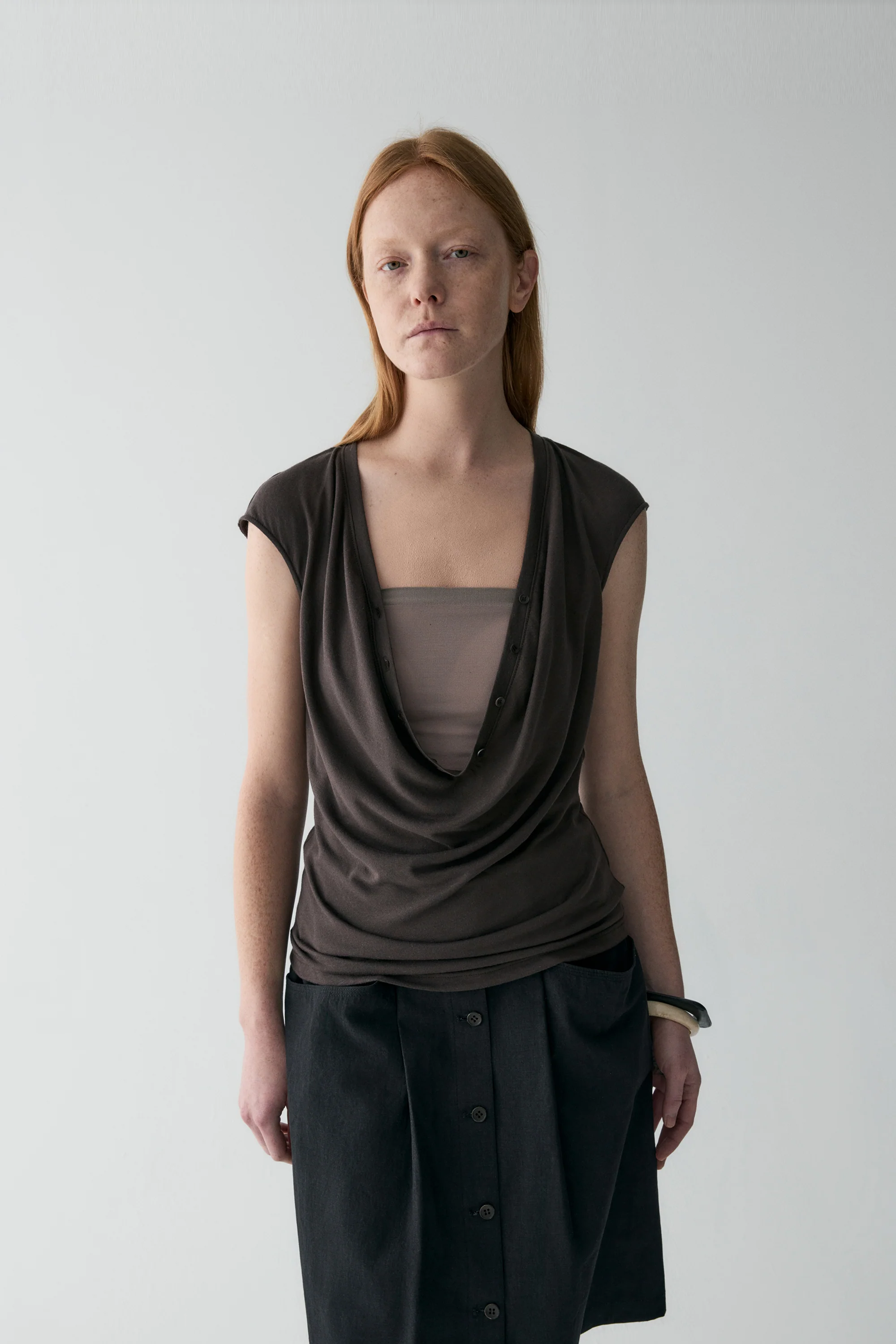 Two-way Collar T-shirt - Image 3