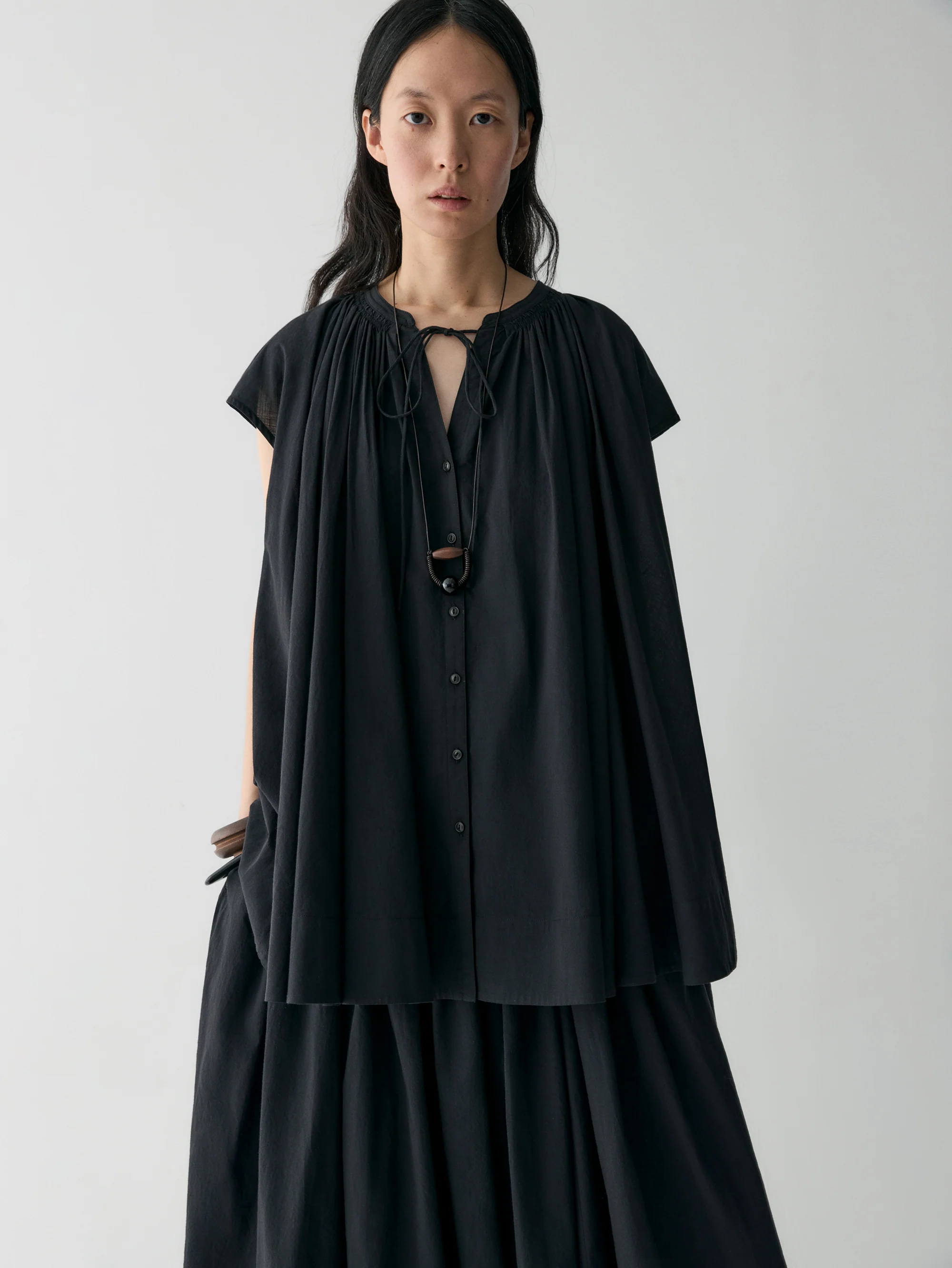 Drawsting Cotton Shirt - Image 18