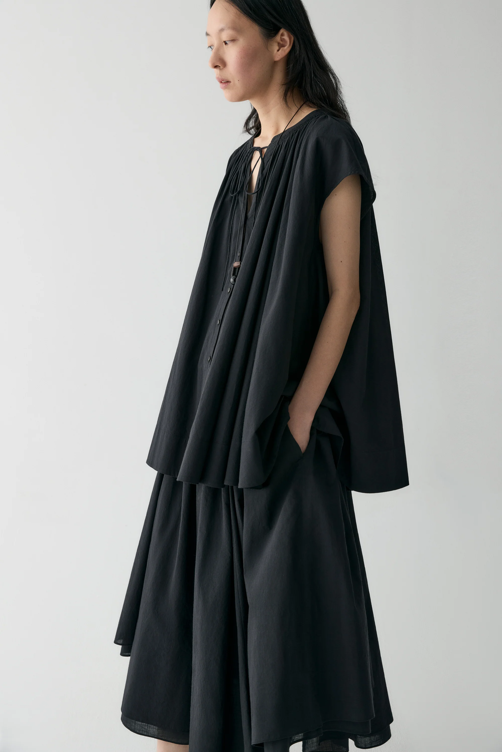 Drawsting Cotton Shirt - Image 19
