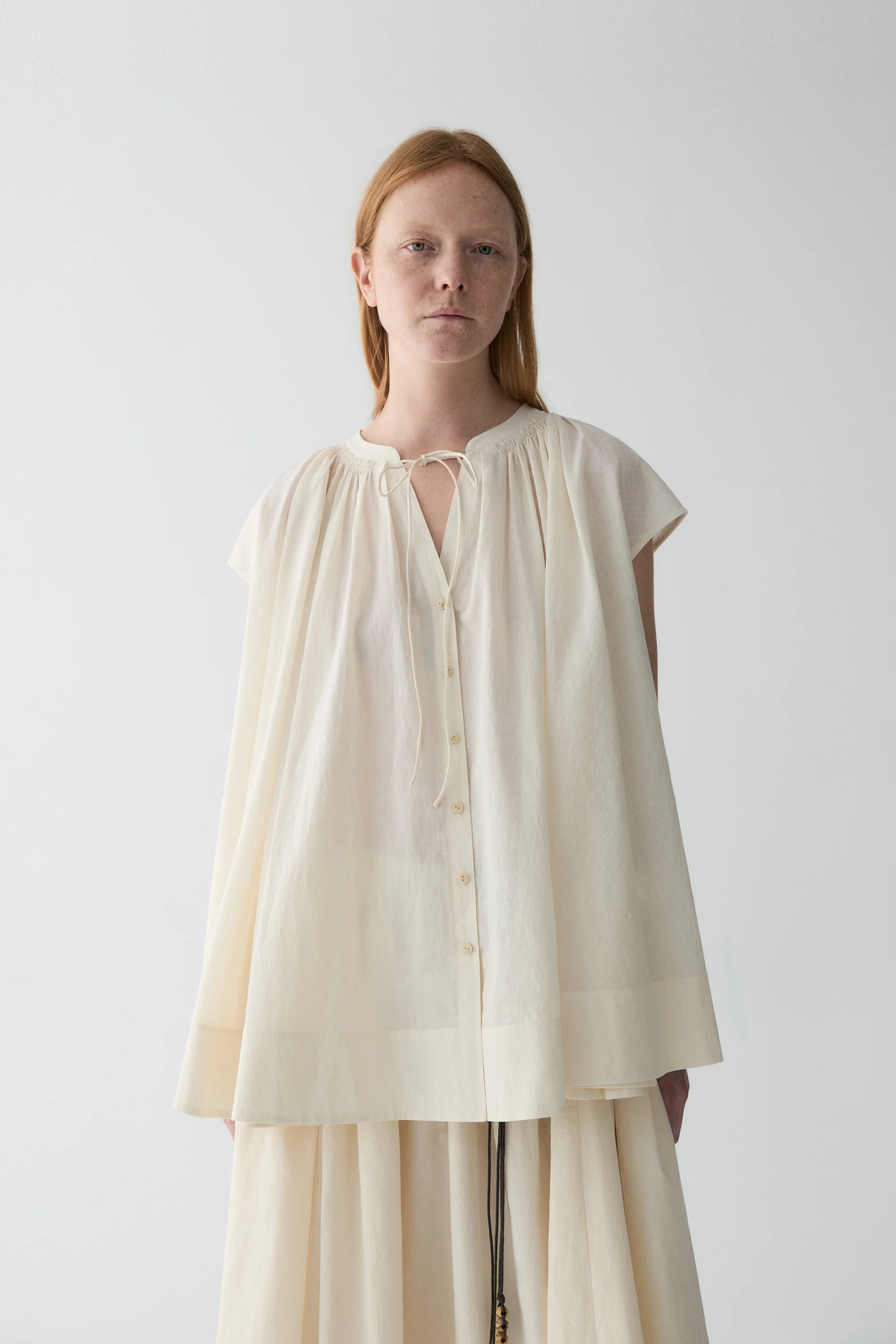 Drawsting Cotton Shirt - Image 3