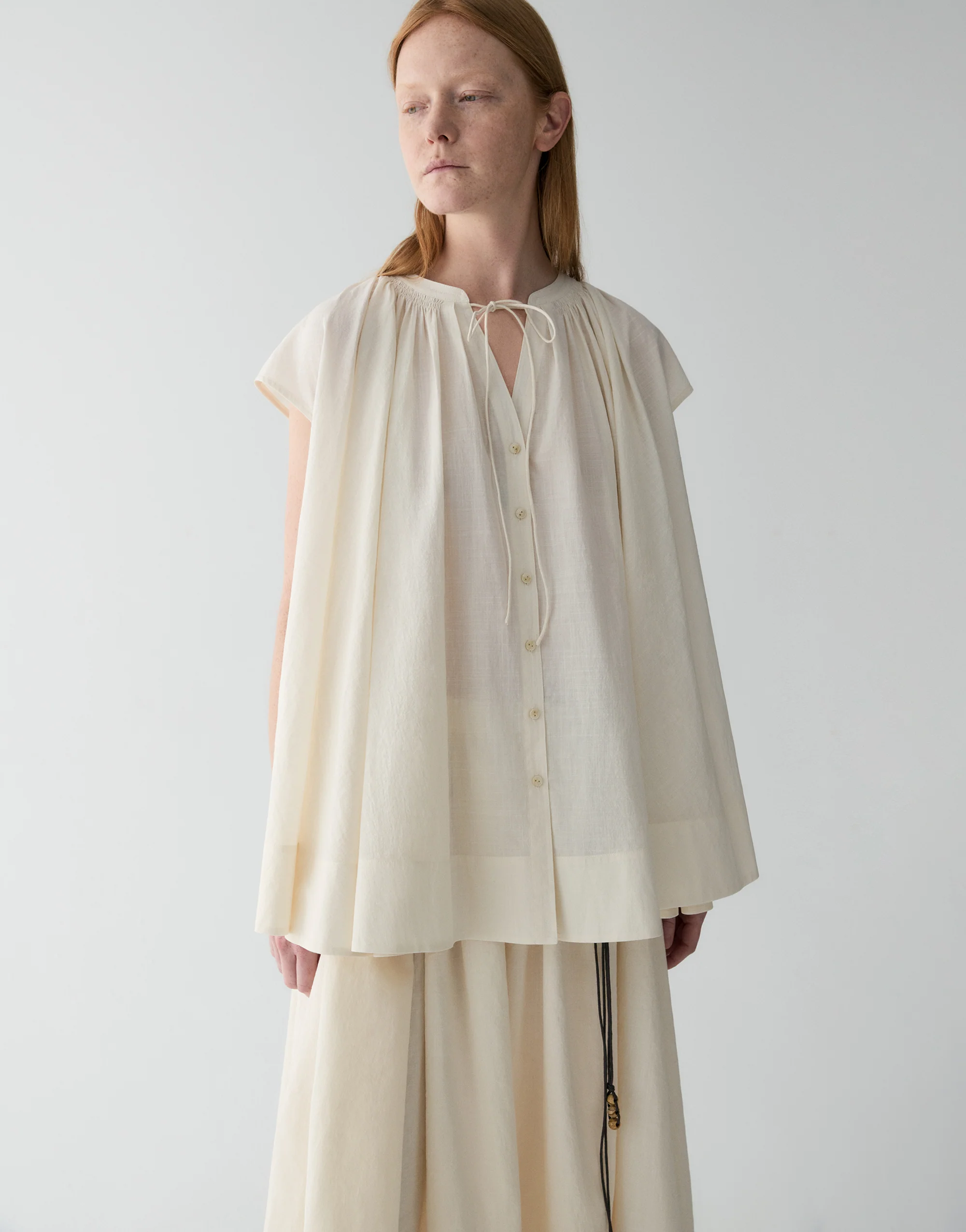Drawsting Cotton Shirt - Image 8