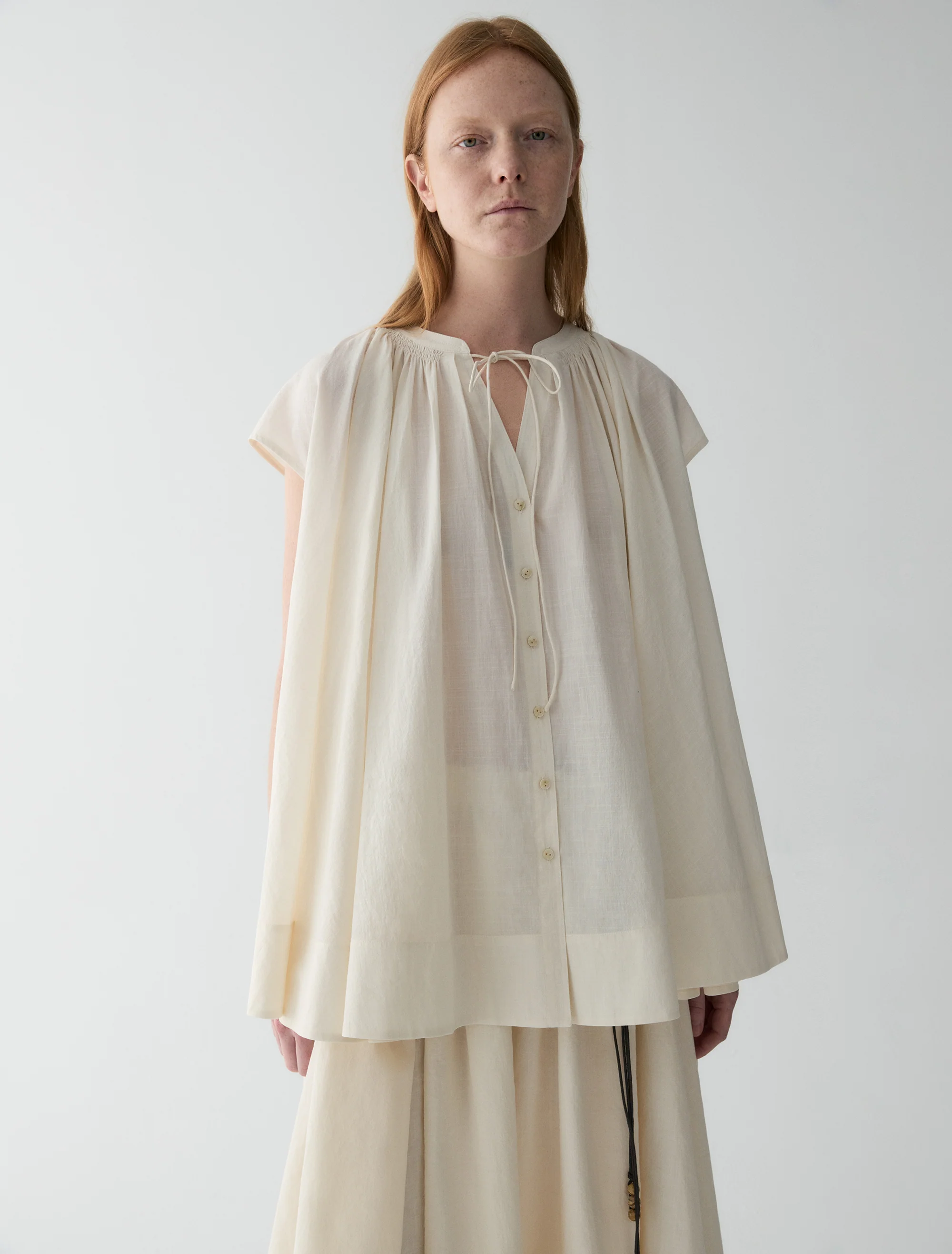 Drawsting Cotton Shirt - Image 9