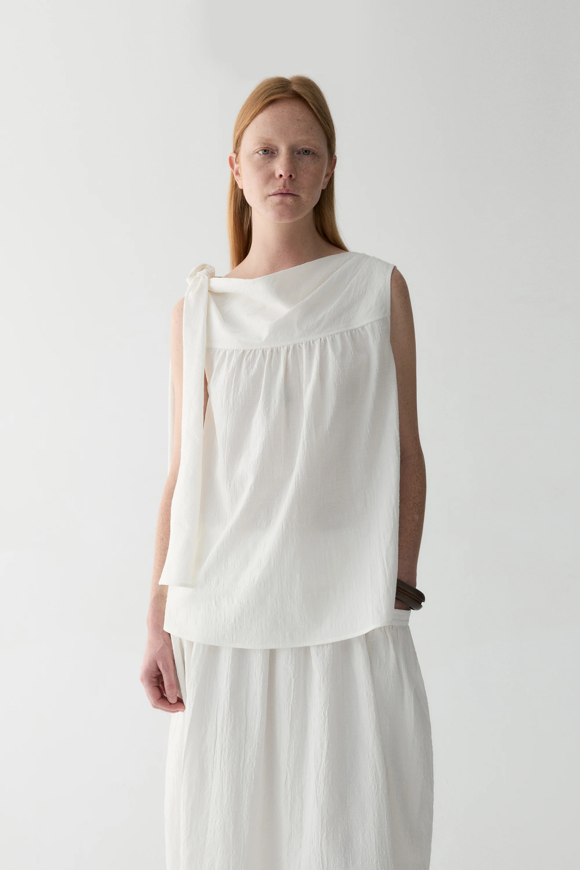 Knot-detail Cotton Top