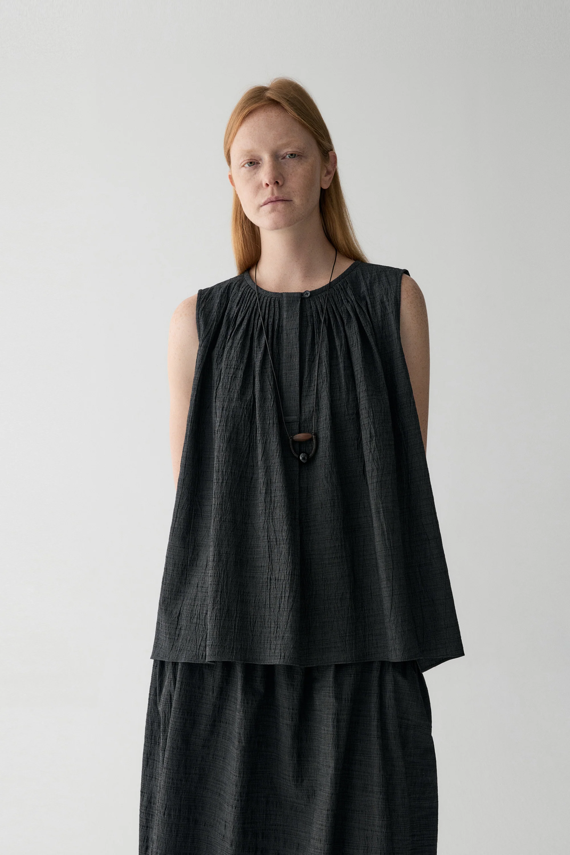 Pleated Cotton Top