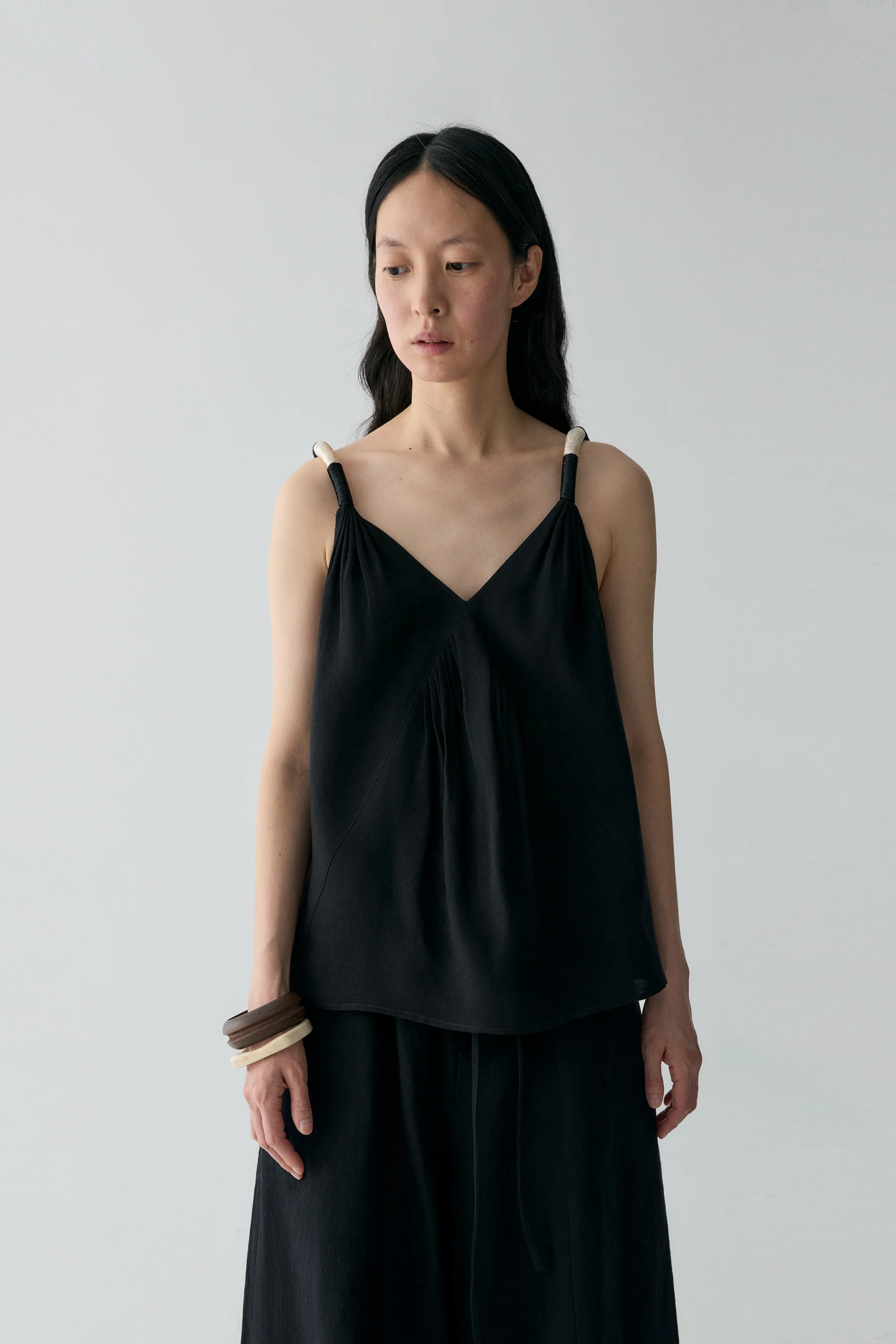 Linen V-neck Top