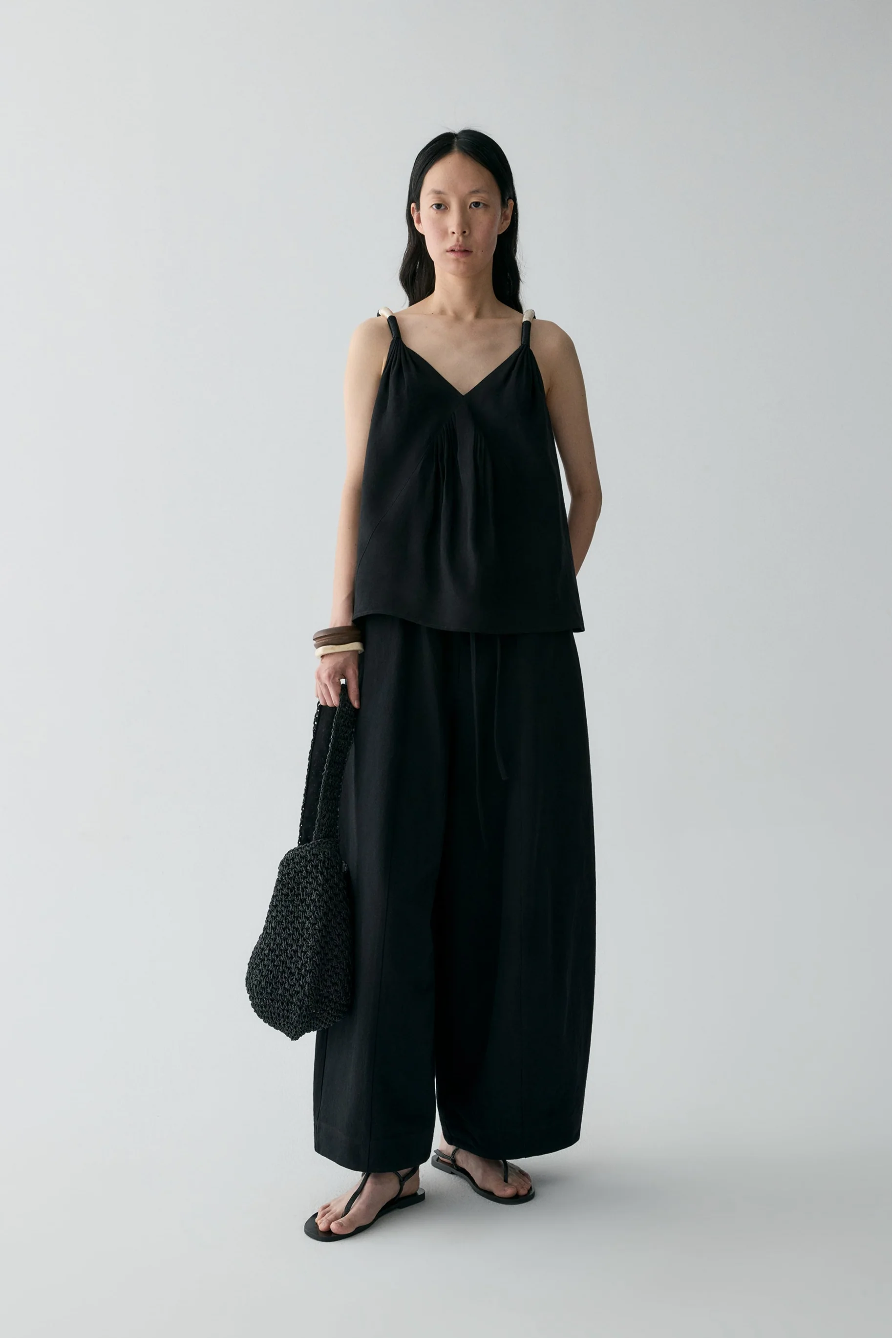 Linen V-neck Top - Image 15