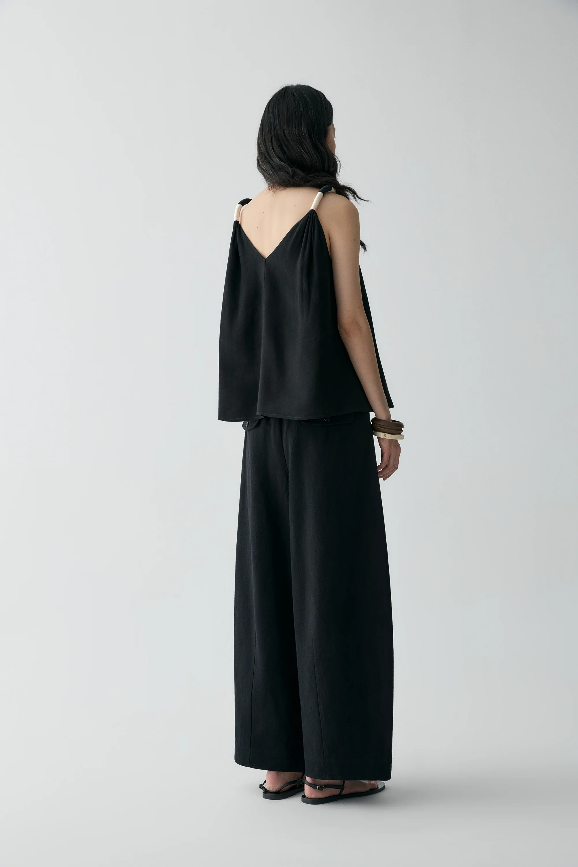 Linen V-neck Top - Image 16