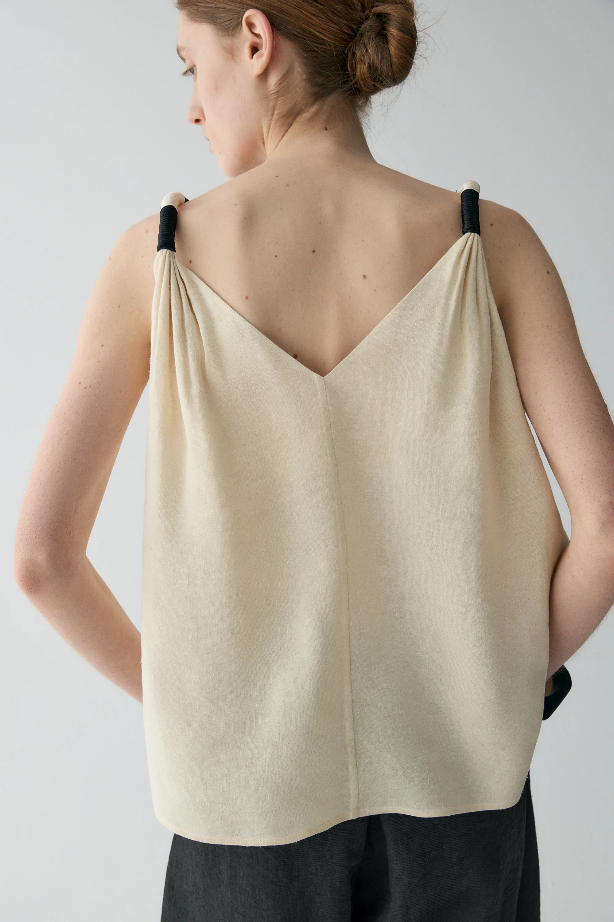 Linen V-neck Top - Image 8