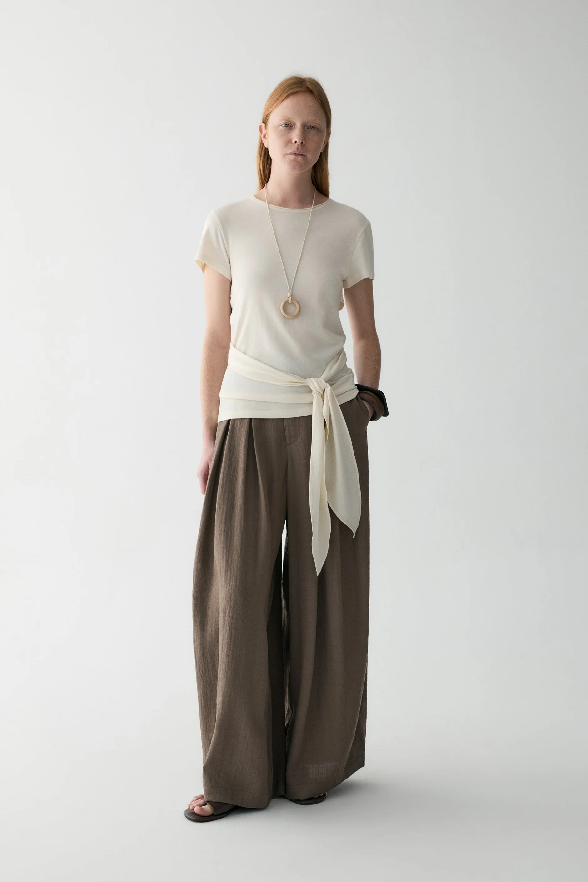 Tailored Wide-leg Trousers