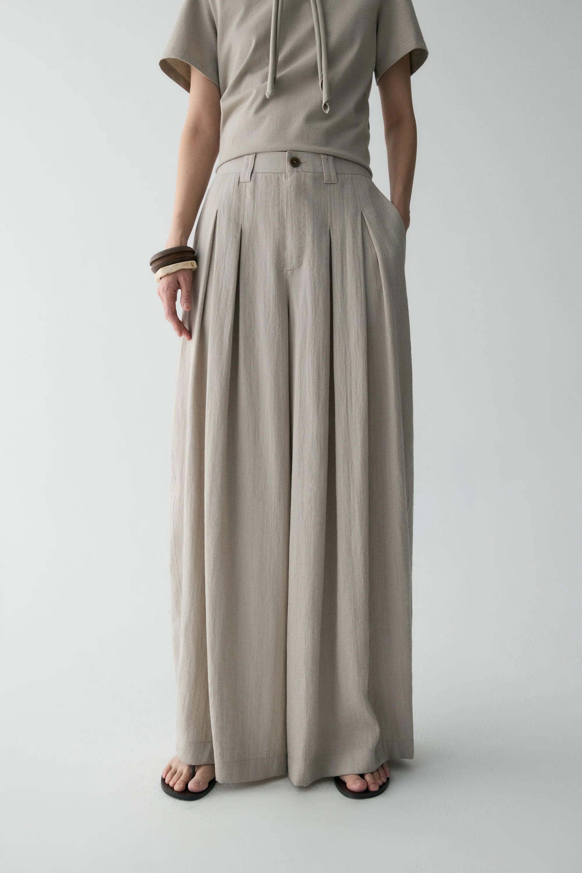 Tailored Wide-leg Trousers - Image 17