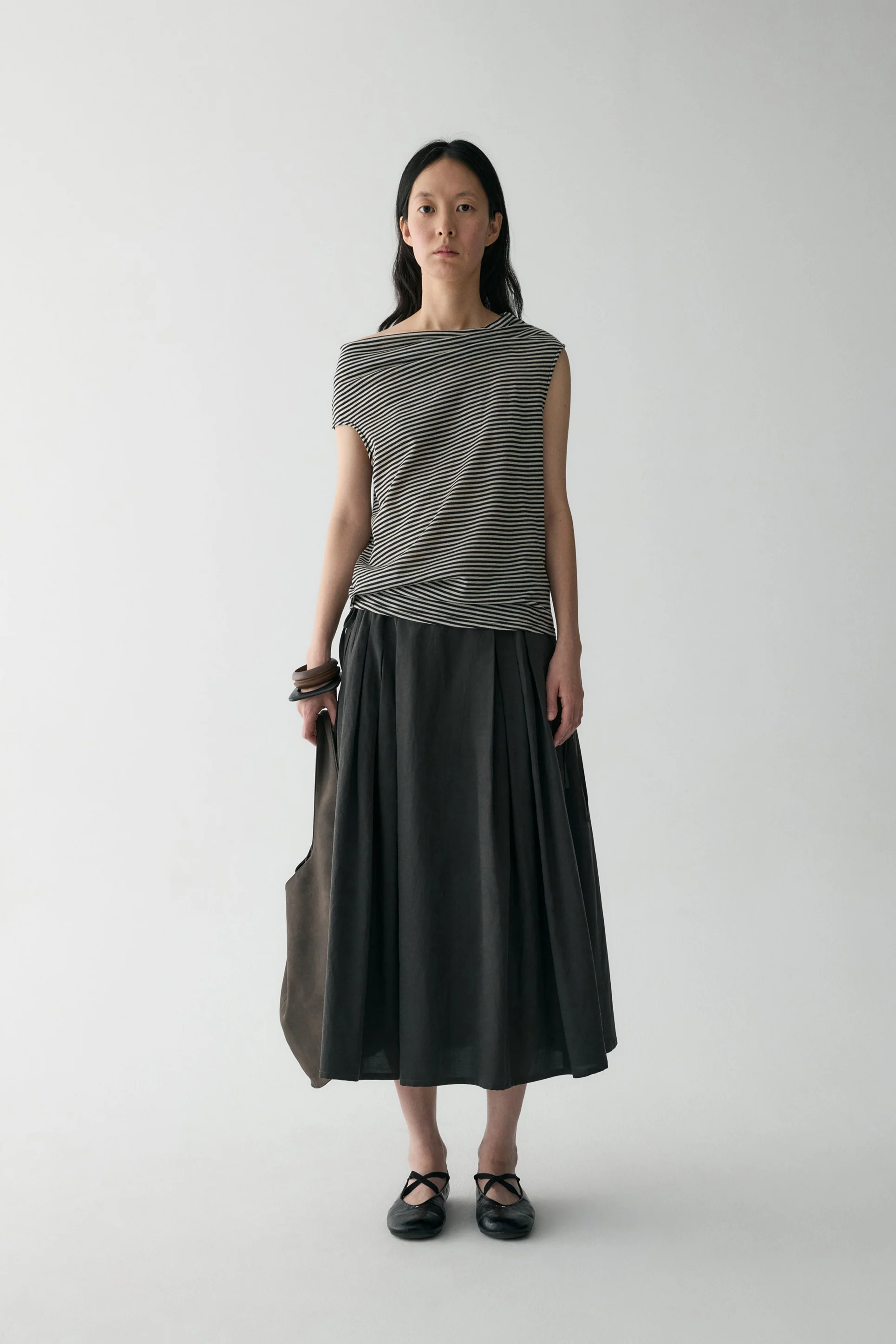 Drawsting Cotton-linen Skirt - Image 4