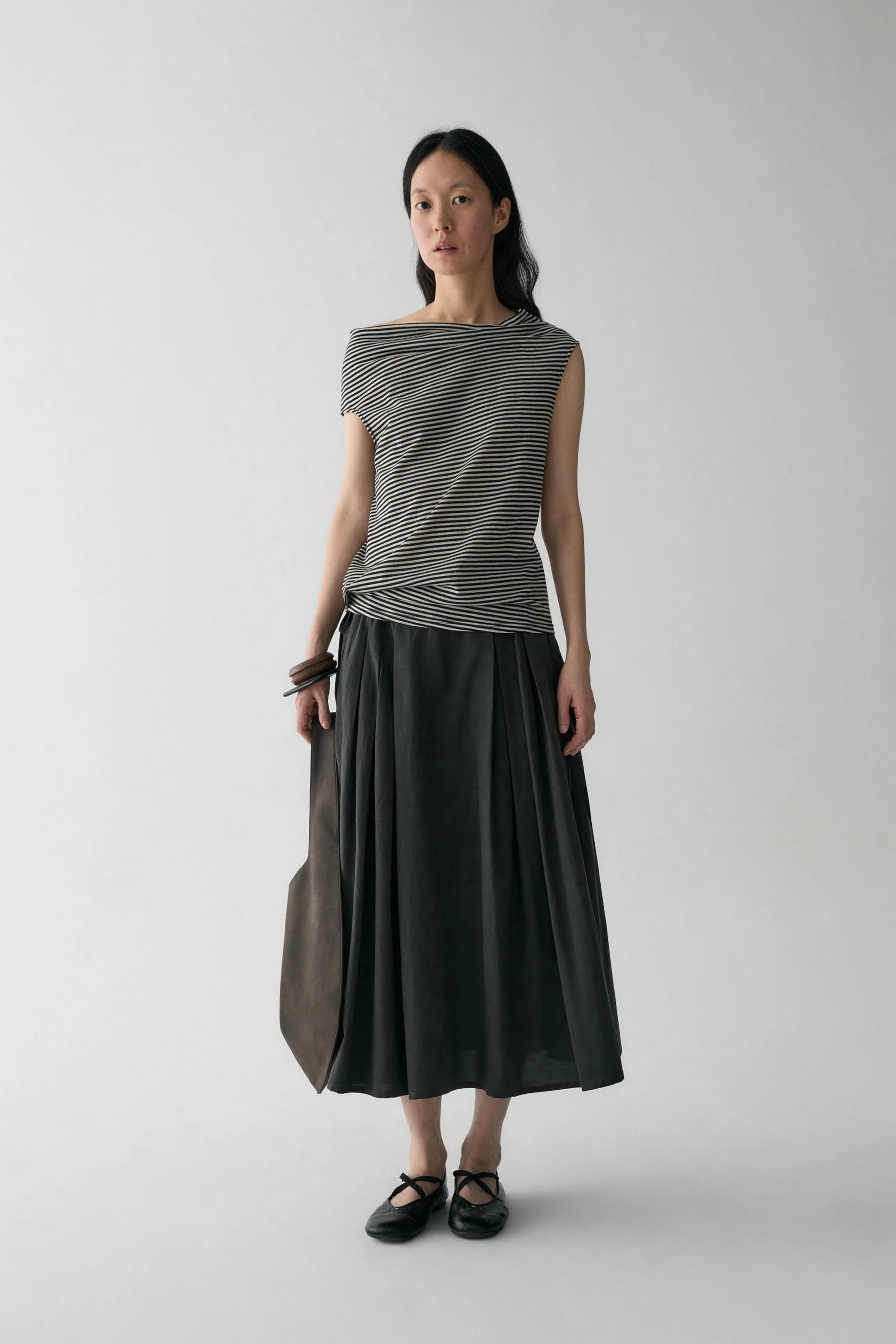 Drawsting Cotton-linen Skirt - Image 5