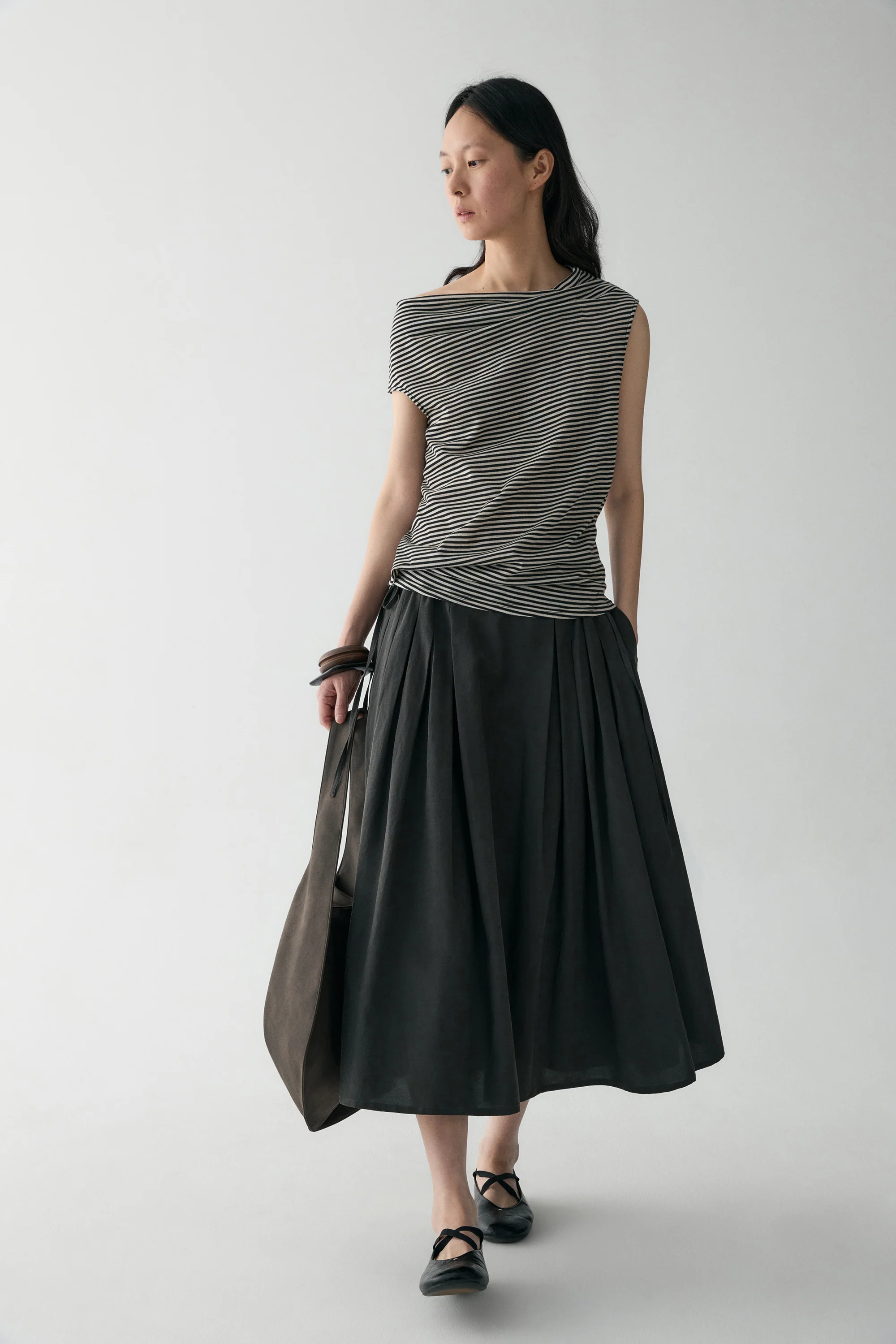 Drawsting Cotton-linen Skirt - Image 6