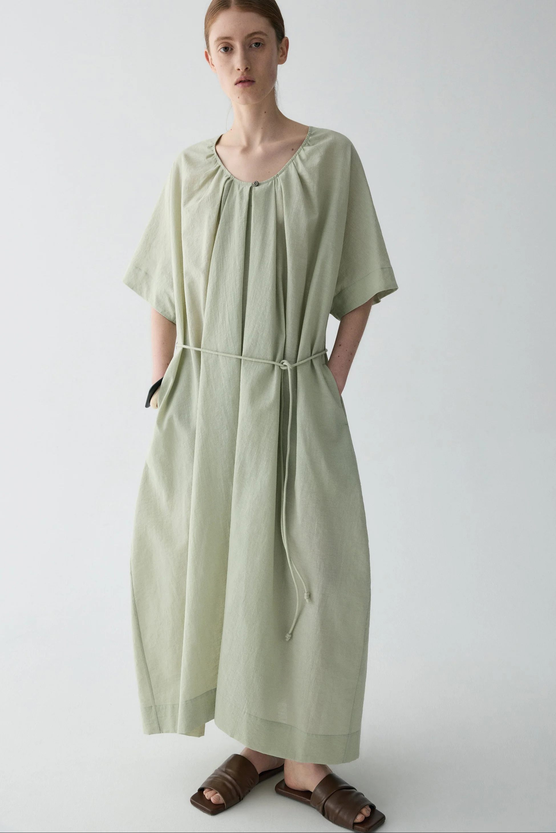 U-line Smock Cotton Dress - Image 20