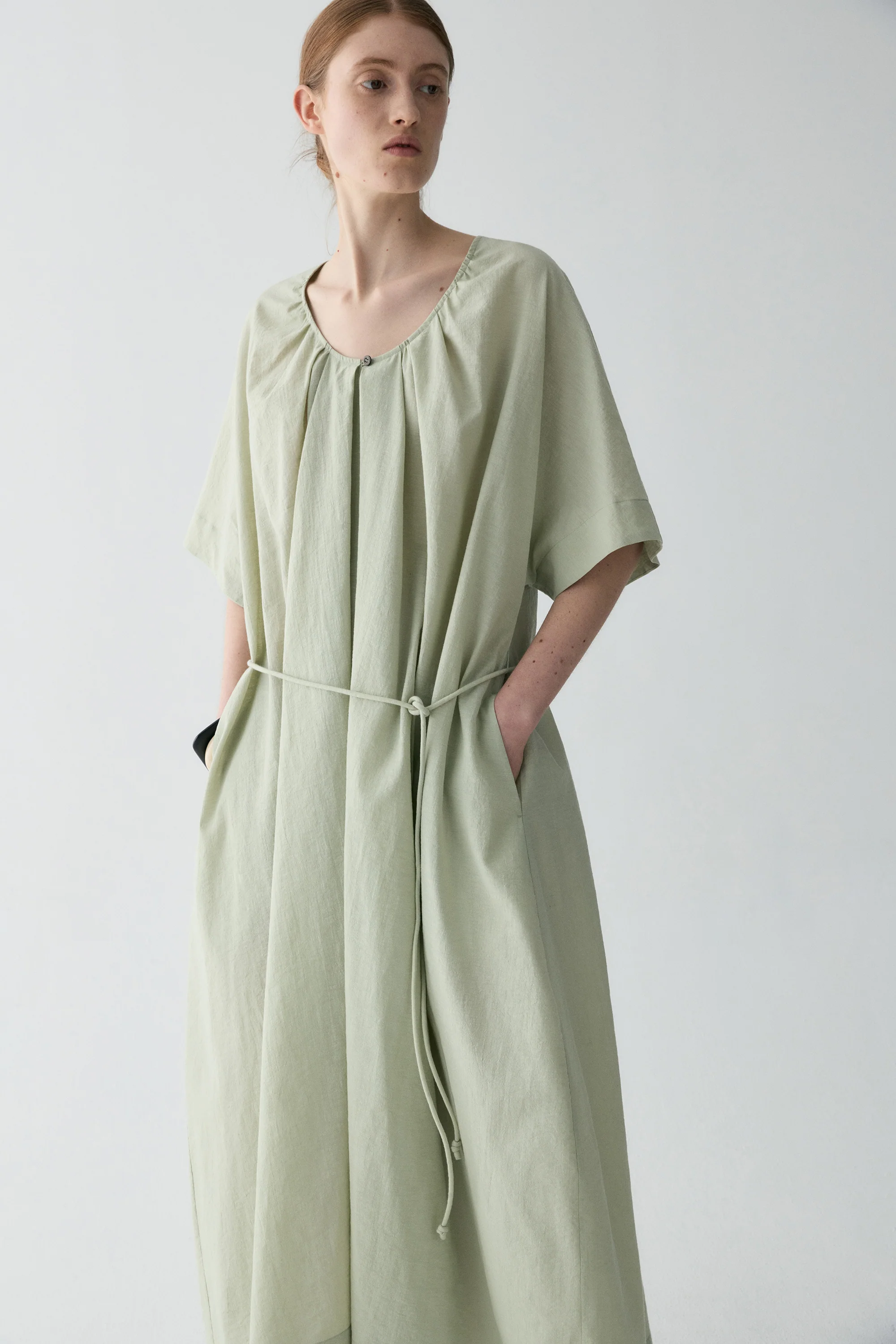 U-line Smock Cotton Dress - Image 21