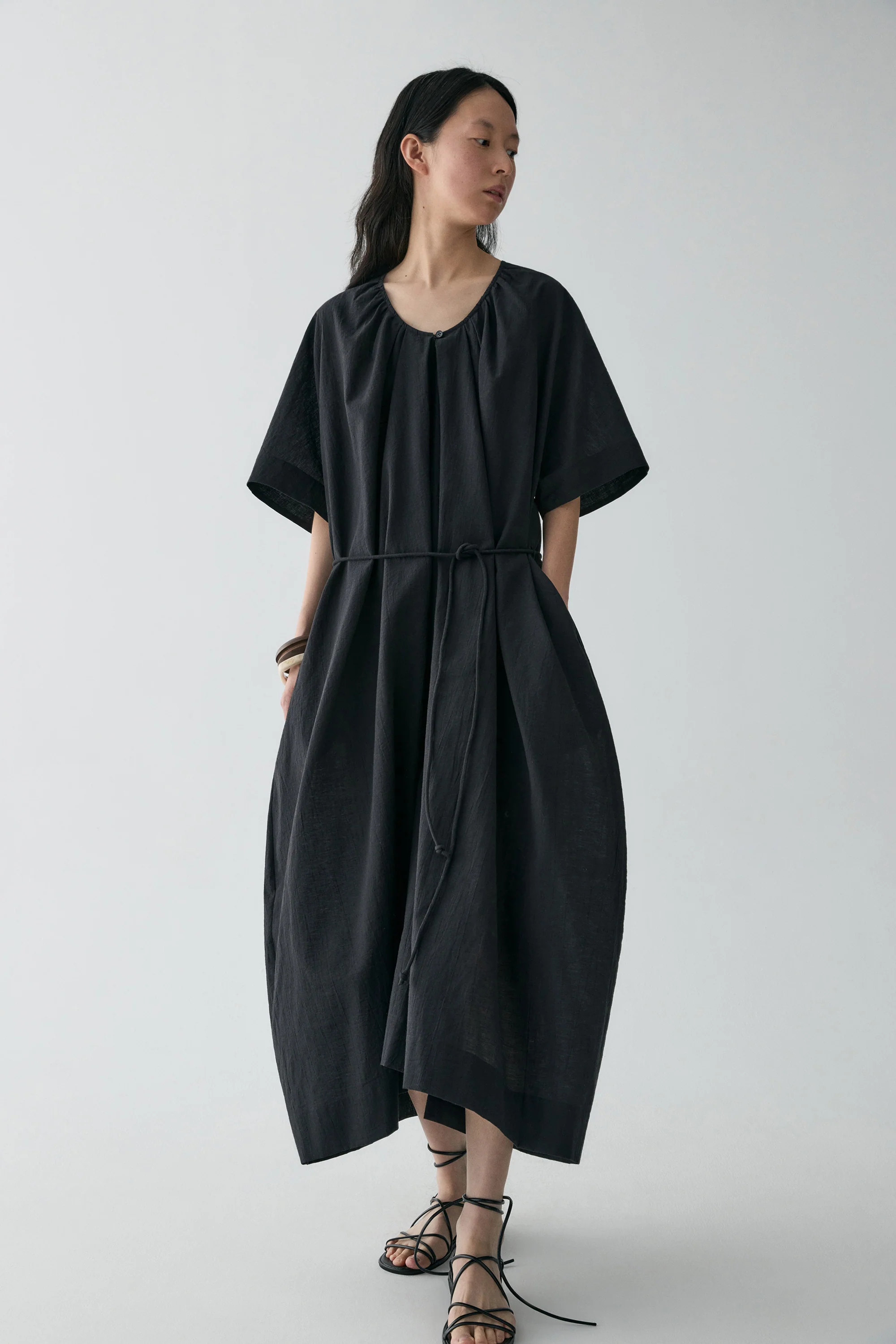 U-line Smock Cotton Dress - Image 24