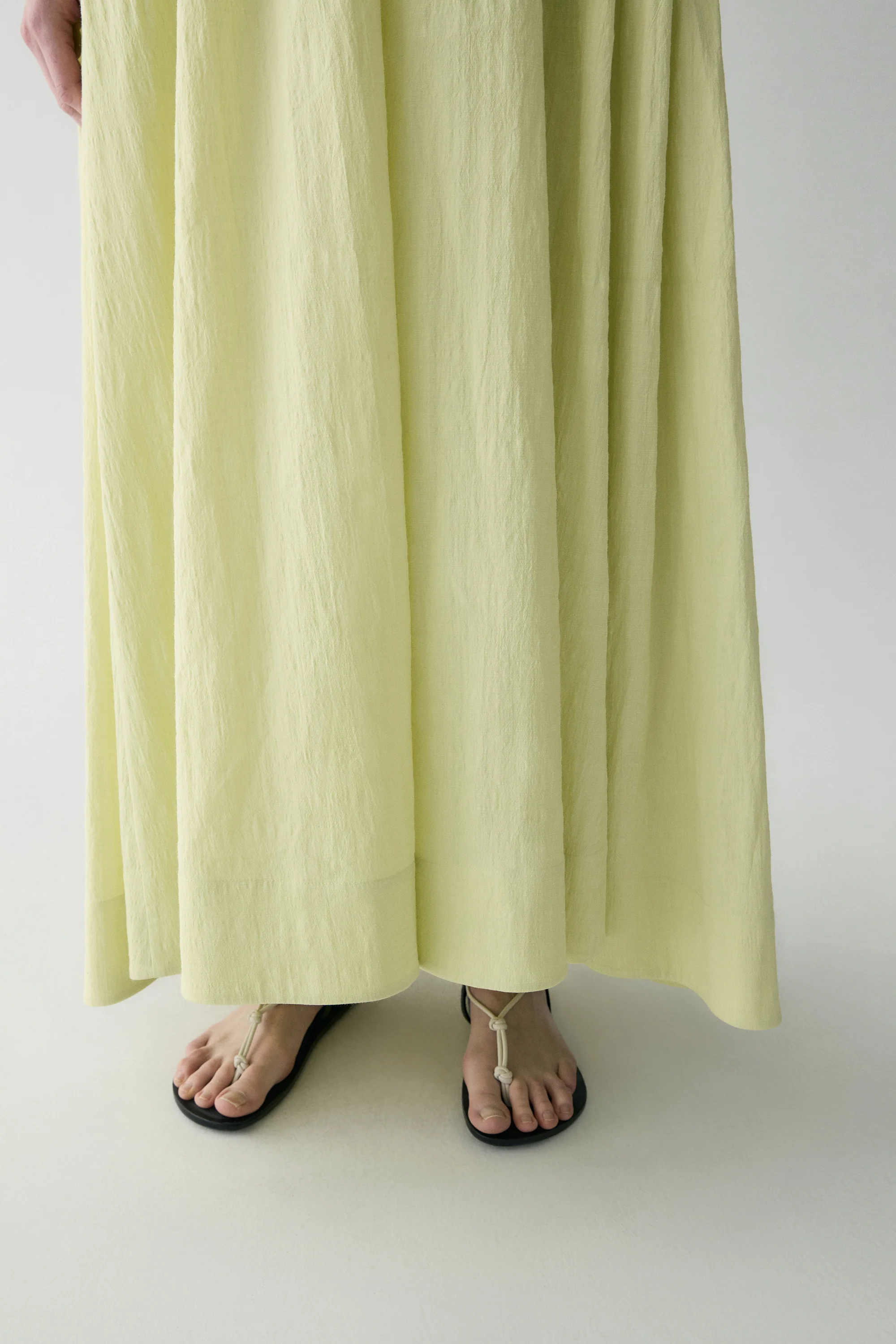 Pleated Cotton Dress - Image 11
