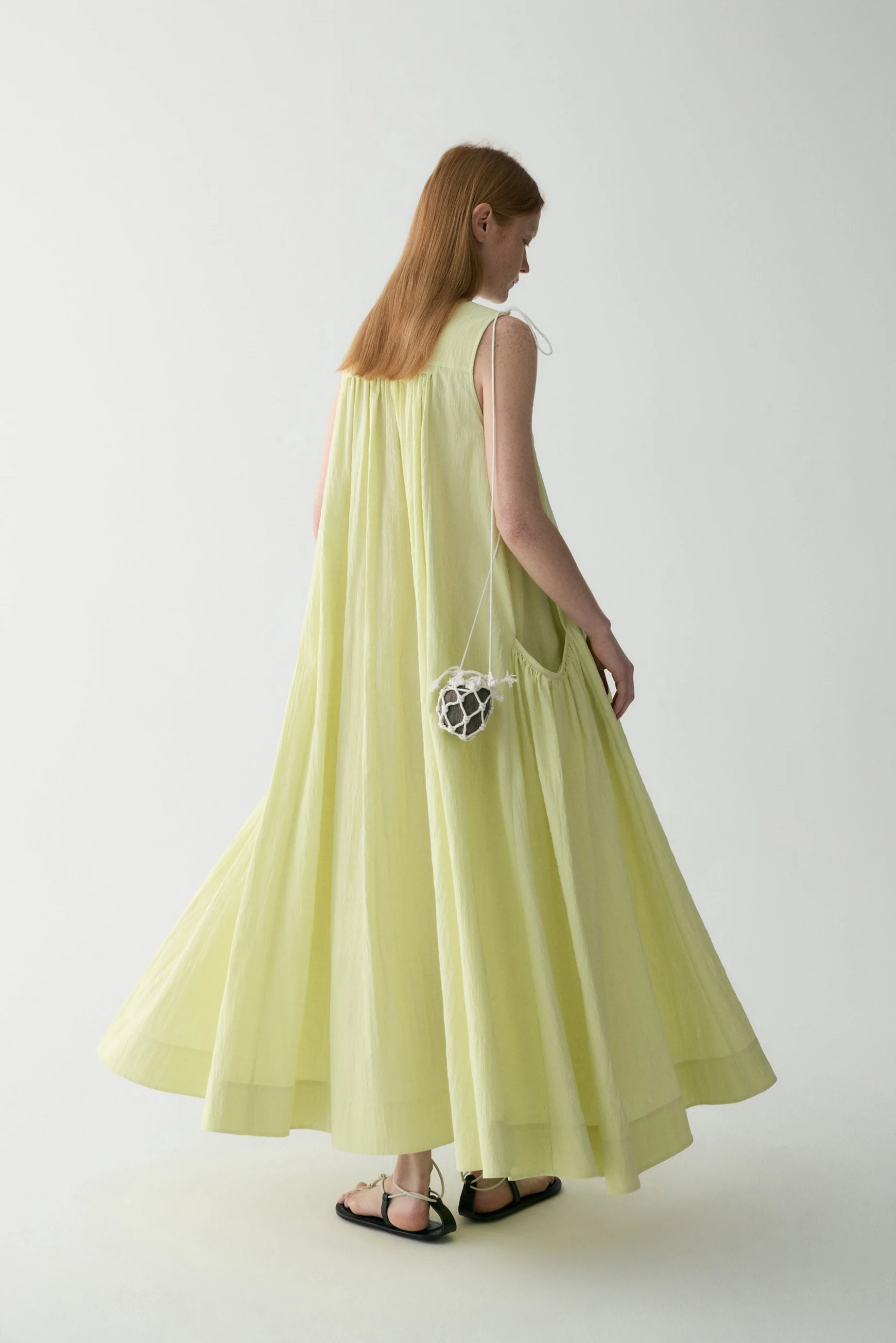 Pleated Cotton Dress - Image 4
