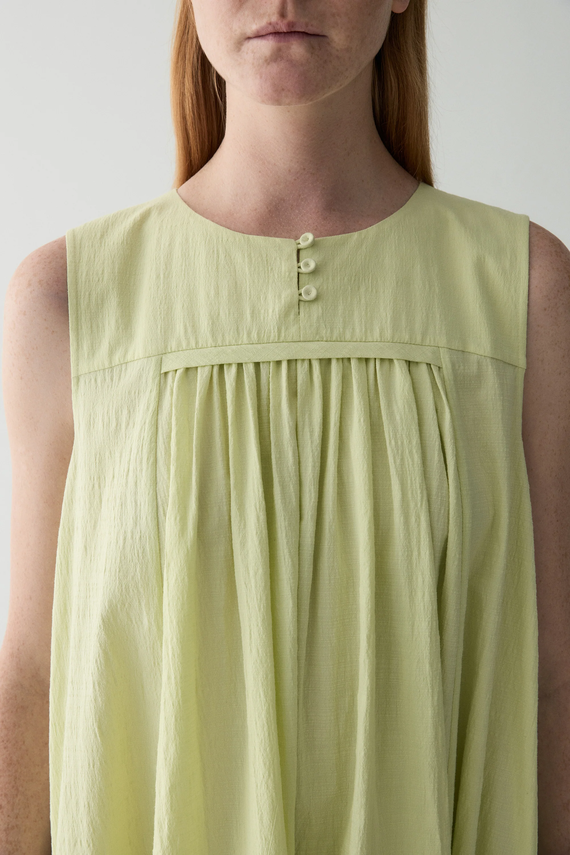 Pleated Cotton Dress - Image 8