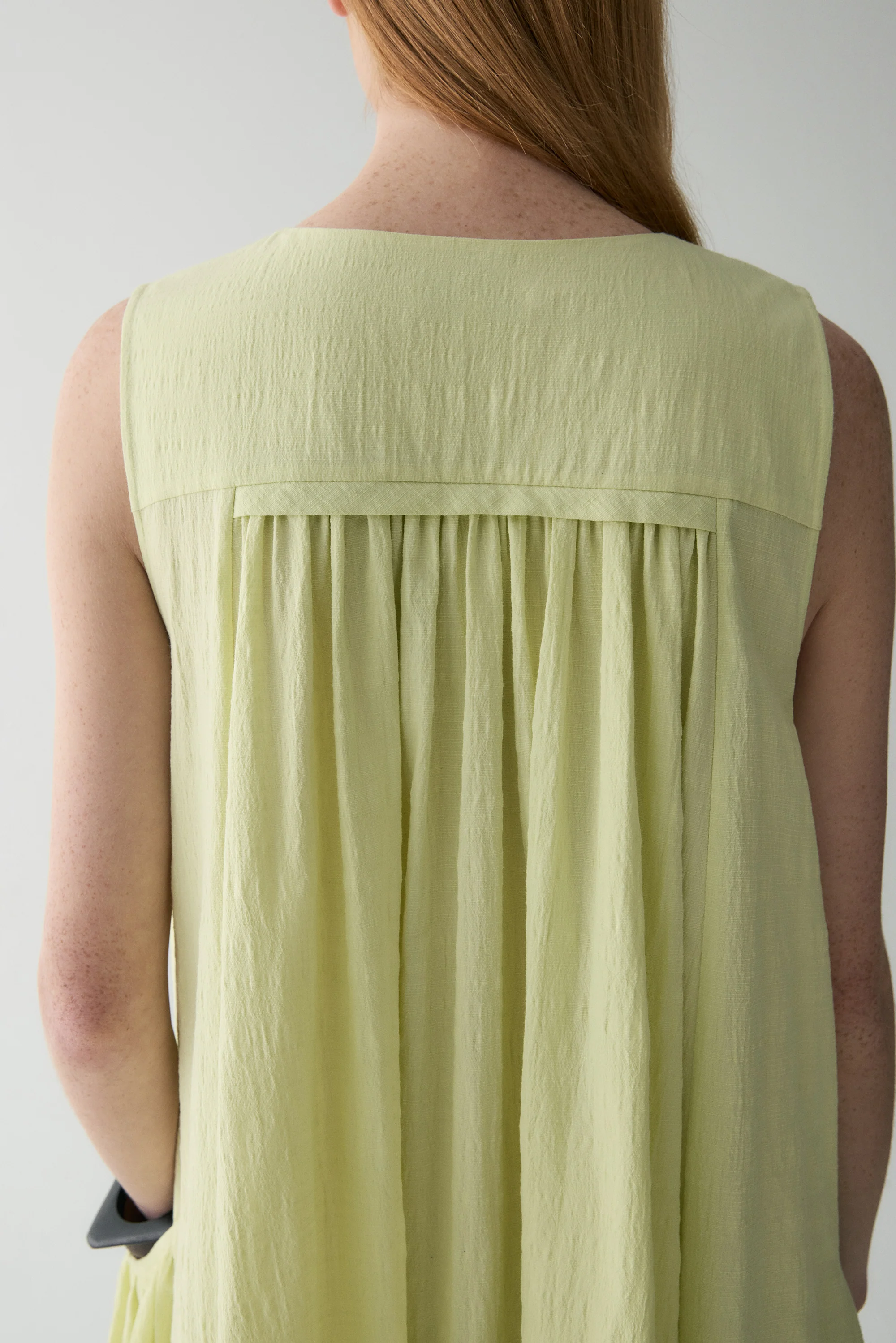 Pleated Cotton Dress - Image 9