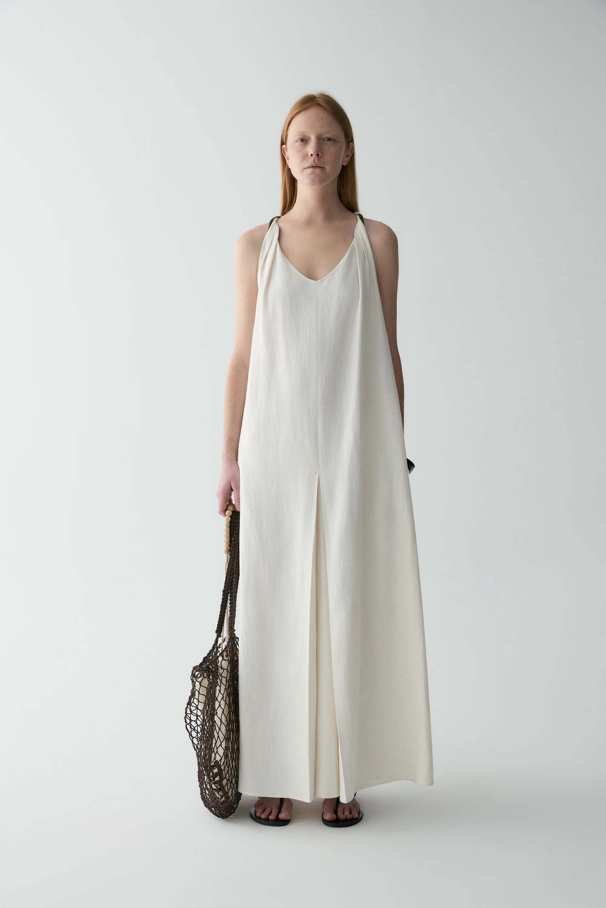 Two-tone Back Knot Dress - Image 22
