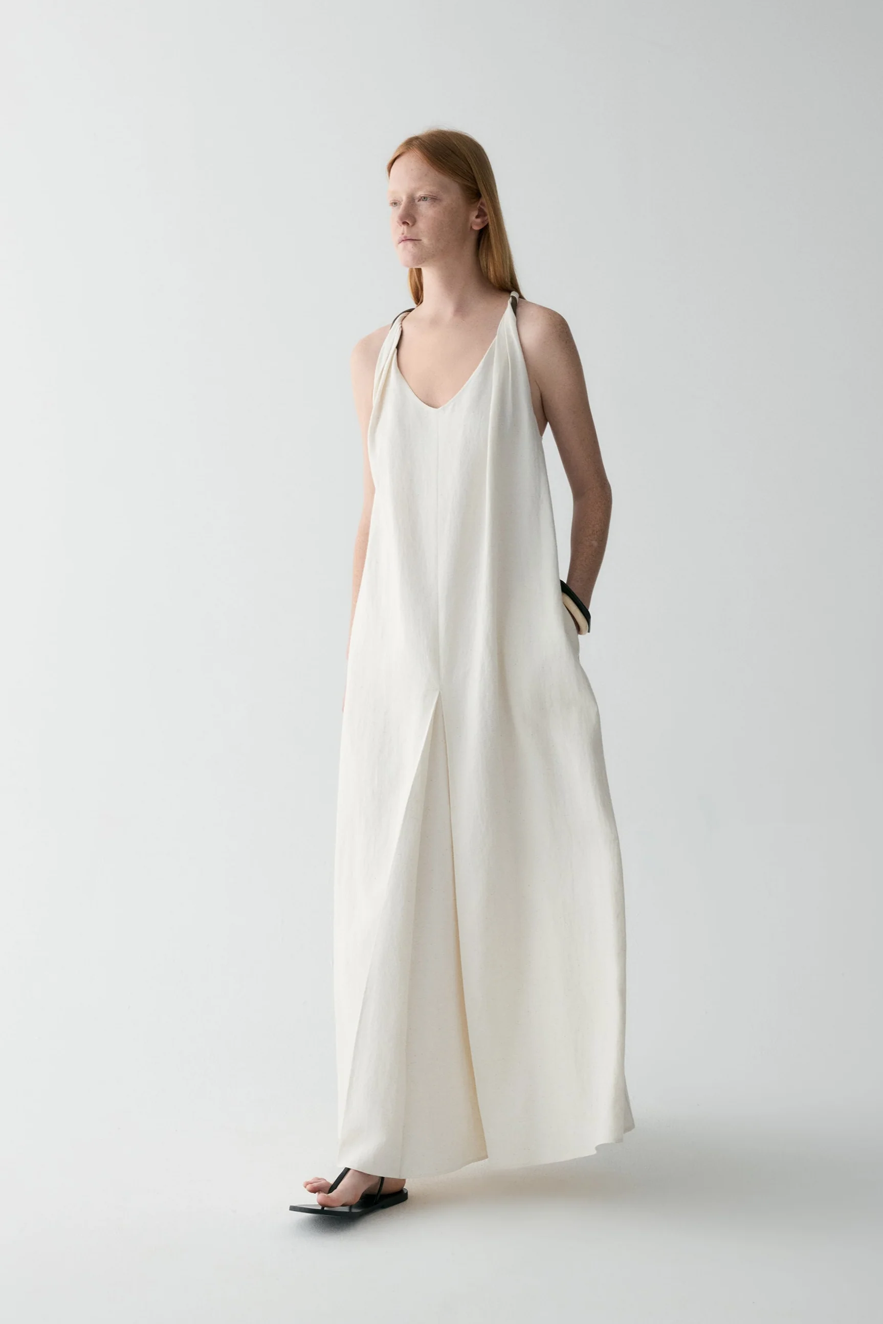 Two-tone Back Knot Dress - Image 24