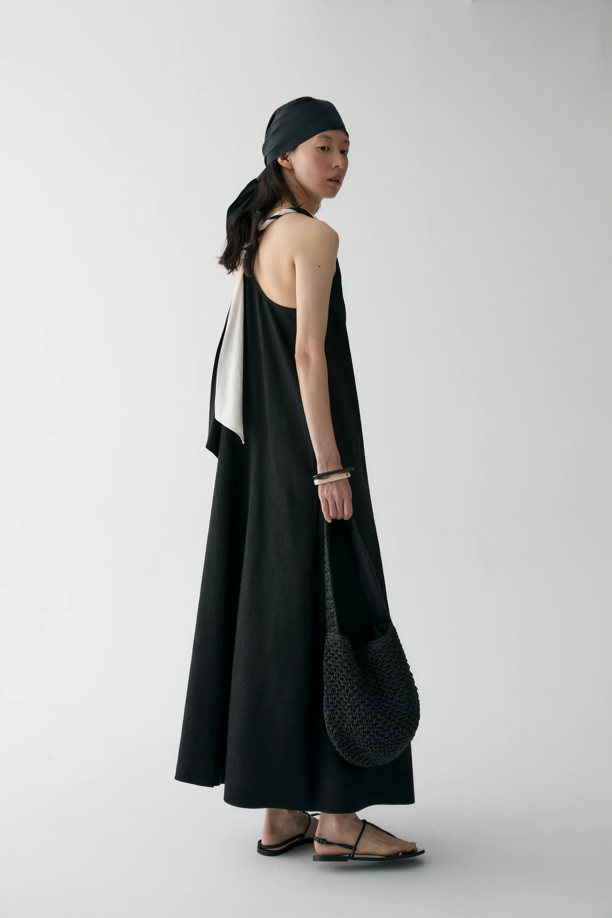 Two-tone Back Knot Dress - Image 6