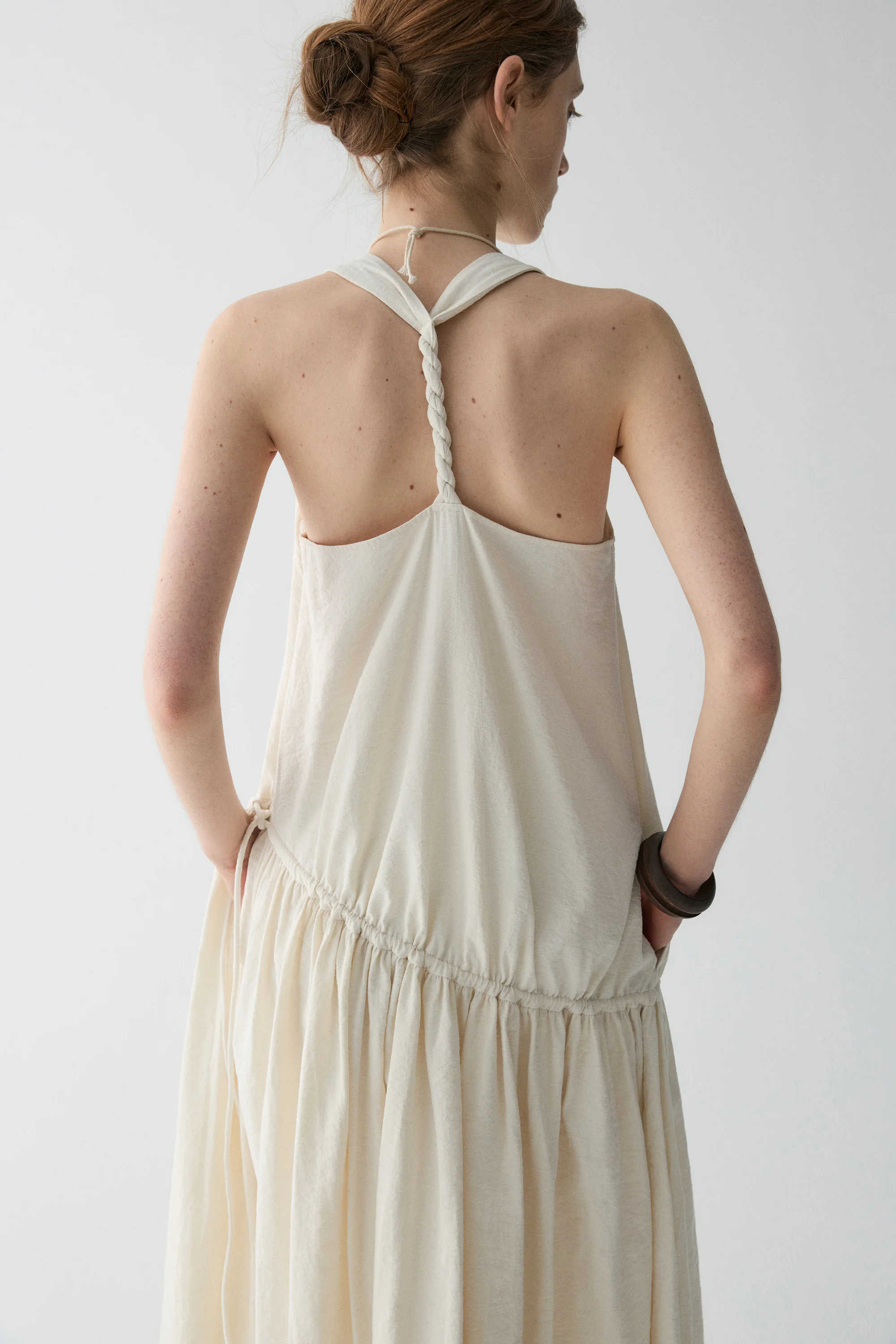 Twist-knot Halterneck Silk Dress - Image 10